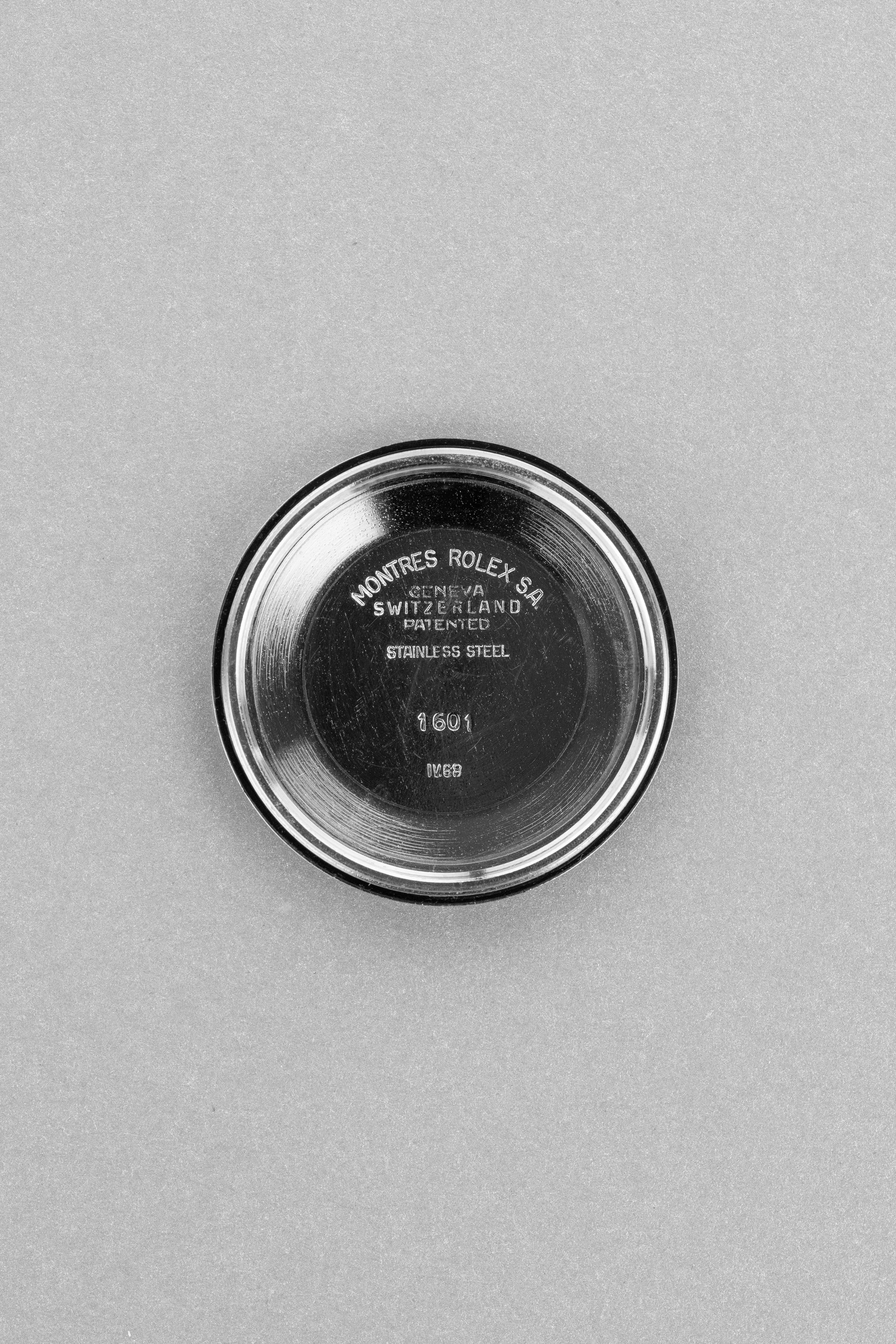 DMRF Rolex Datejust réf. 1601 en acier de 1969 – Cadran « Silver » - Inside case back