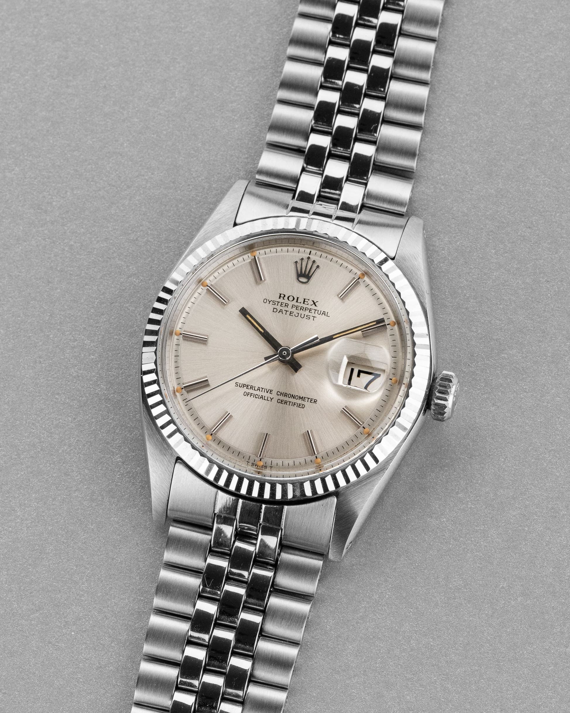 DMRF Rolex Datejust ref. 1601 in acciaio del 1969 – Quadrante «Silver» - Tre quarti