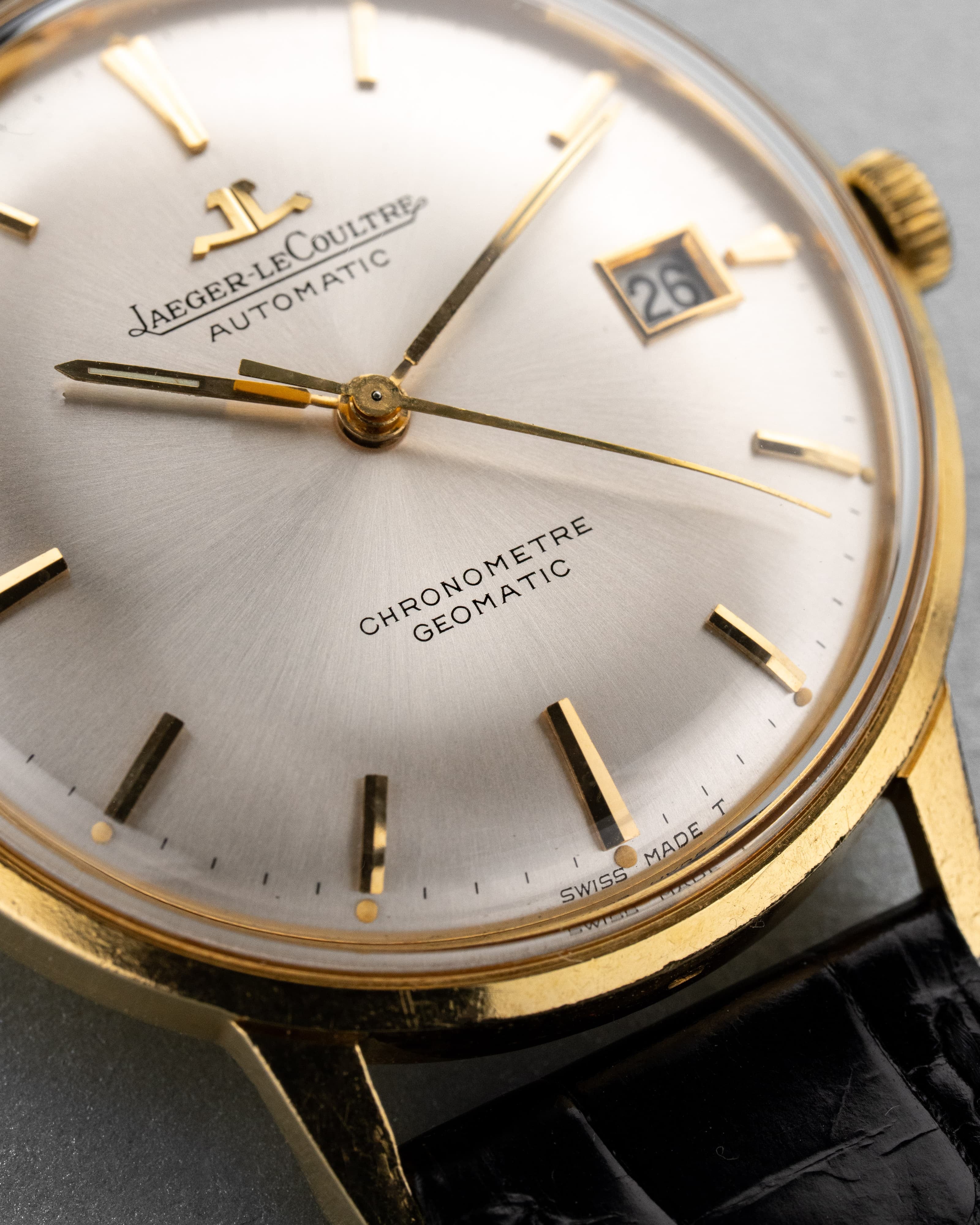 E25M Exceptionnelle Jaeger-LeCoultre Chronomètre Geomatic réf. E398 en or jaune, circa 1965 - Dial