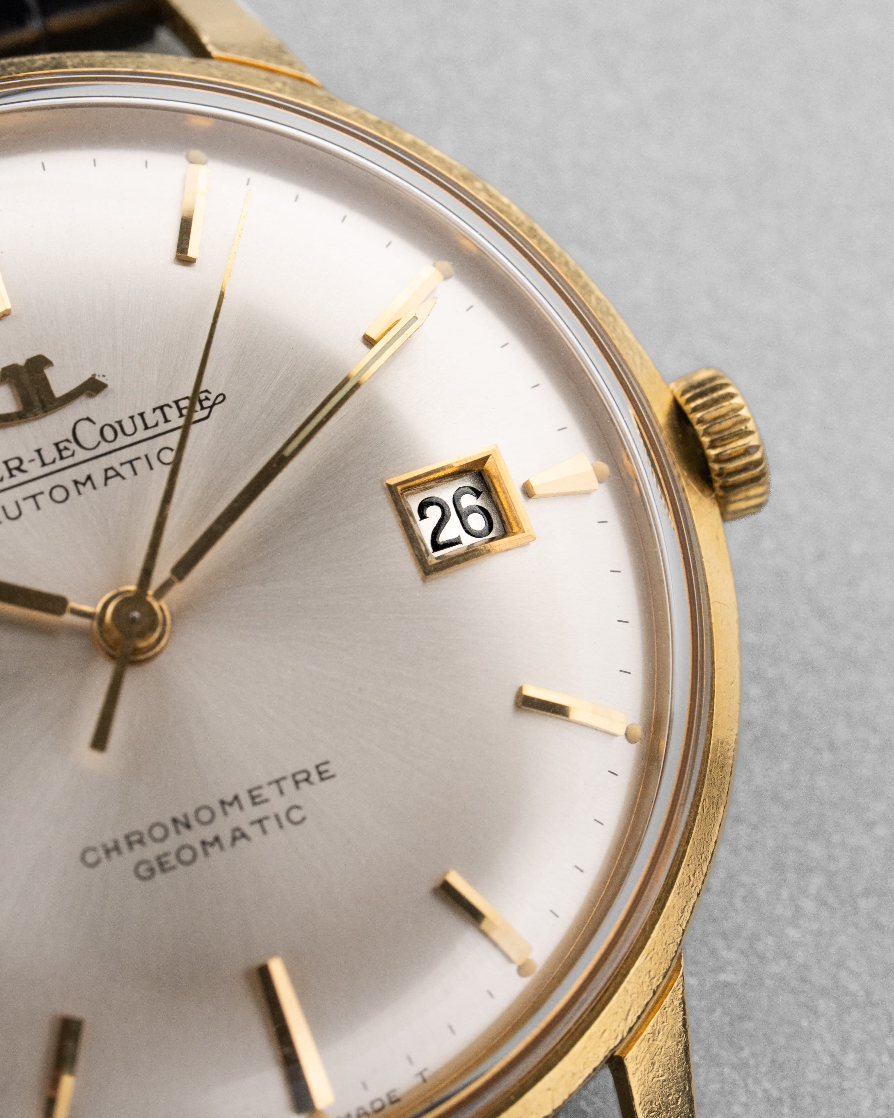 E25M Exceptionnelle Jaeger-LeCoultre Chronomètre Geomatic réf. E398 en or jaune, circa 1965 - Dial