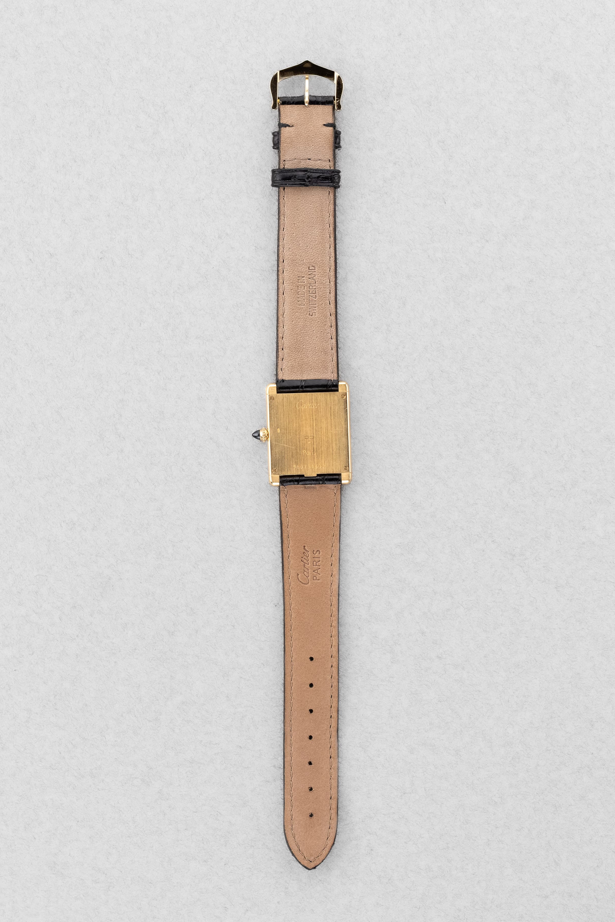 EEBC Cartier Tank Louis Extra-Plate réf. 96019 circa 1975 – Cadran « PARIS », Parfait état, Piguet 21 - Overview