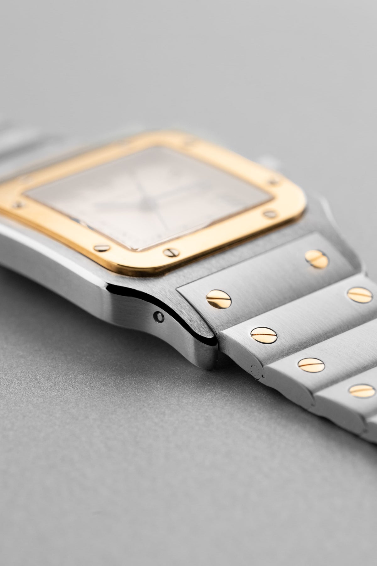 ESPH Cartier Santos Galbée「GM」型號 1566 不鏽鋼與黃金腕錶,1999 年——Full Set - 左側