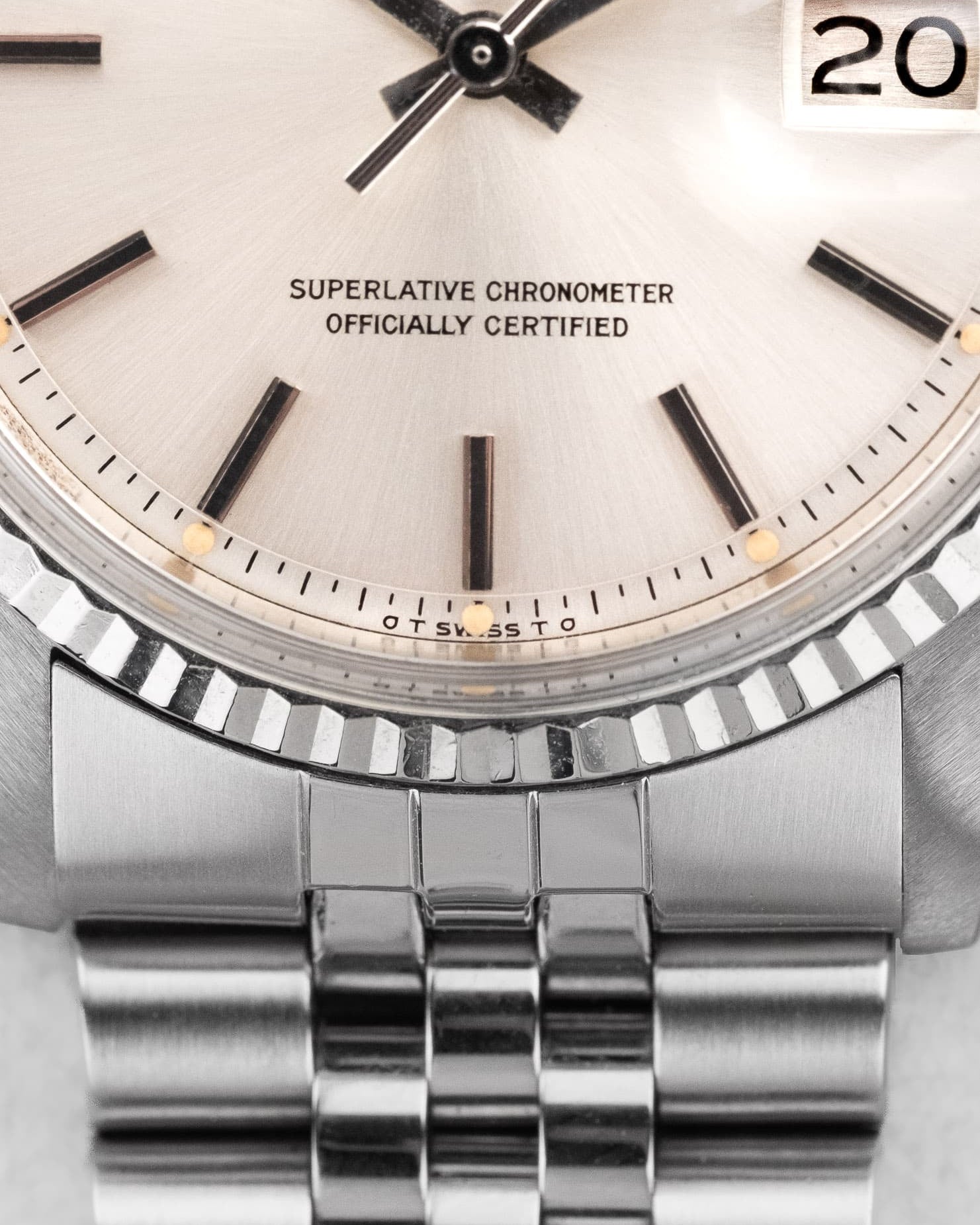 FEXJ Rolex Datejust réf. 1601 en acier de 1978 – Cadran « Silver Sigma » - Dial