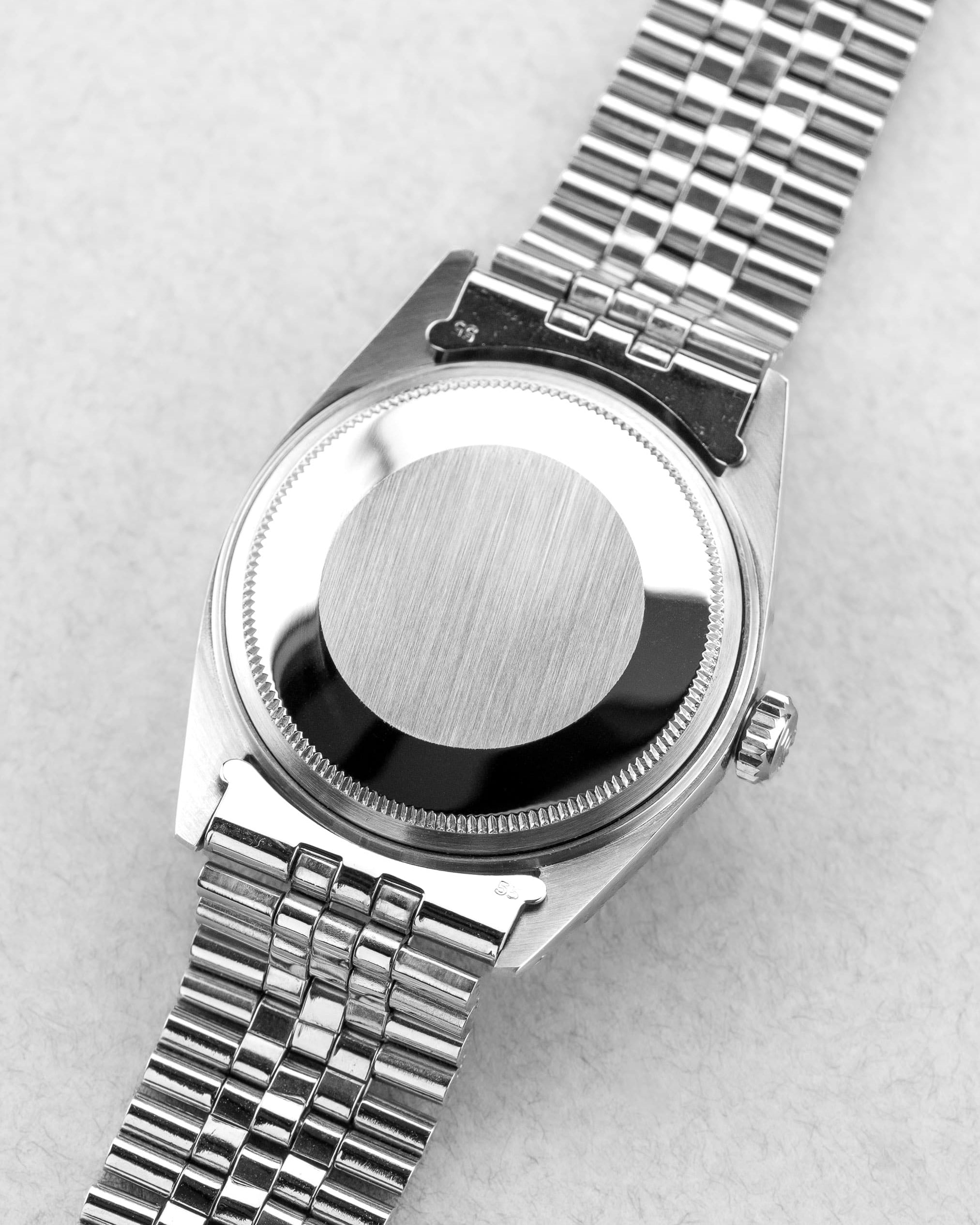 FJGH Rolex Datejust réf. 1601 en acier de 1970 – Cadran « Silver Wide Boy » - Back