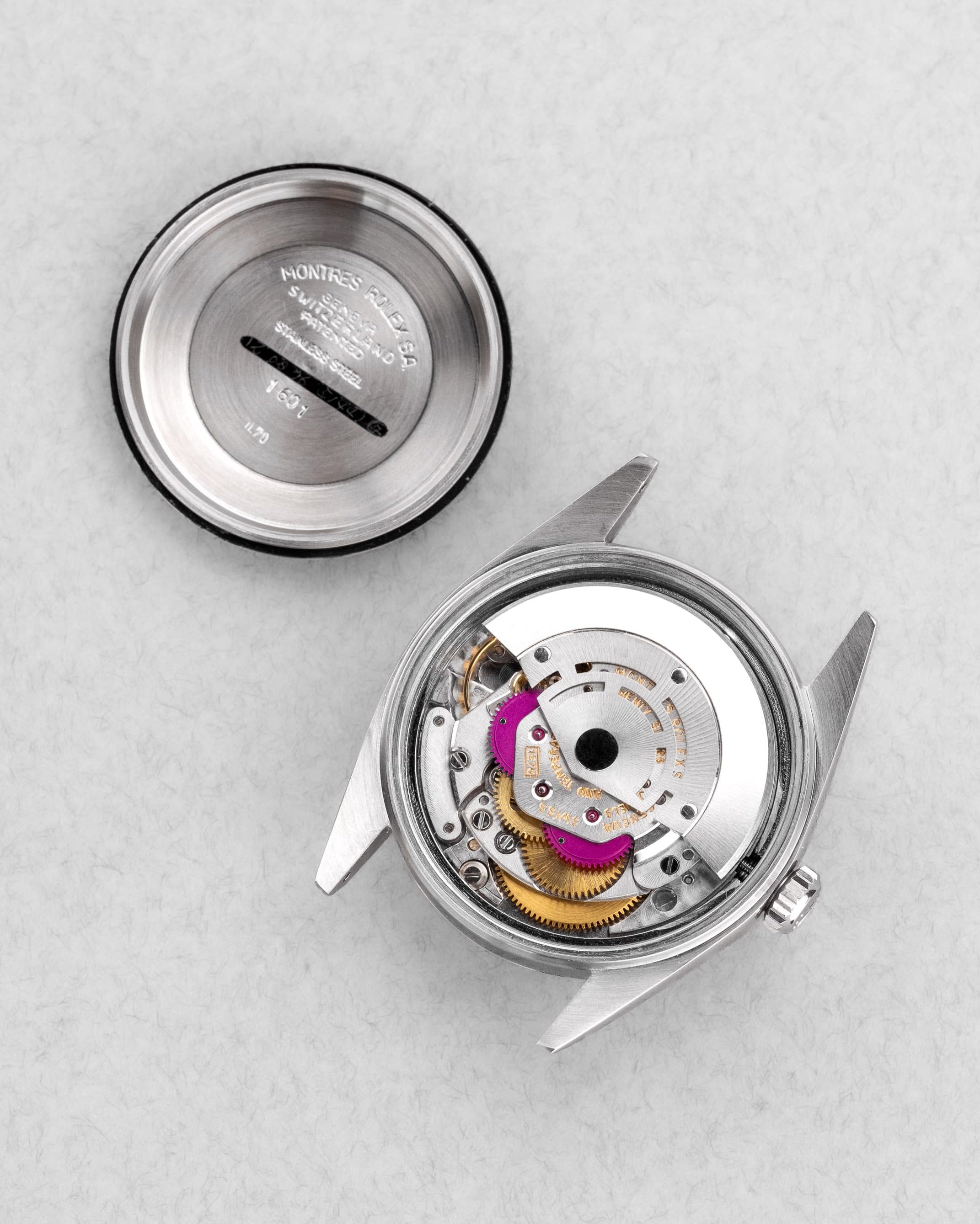 FJGH Rolex Datejust réf. 1601 en acier de 1970 – Cadran « Silver Wide Boy » - Movement