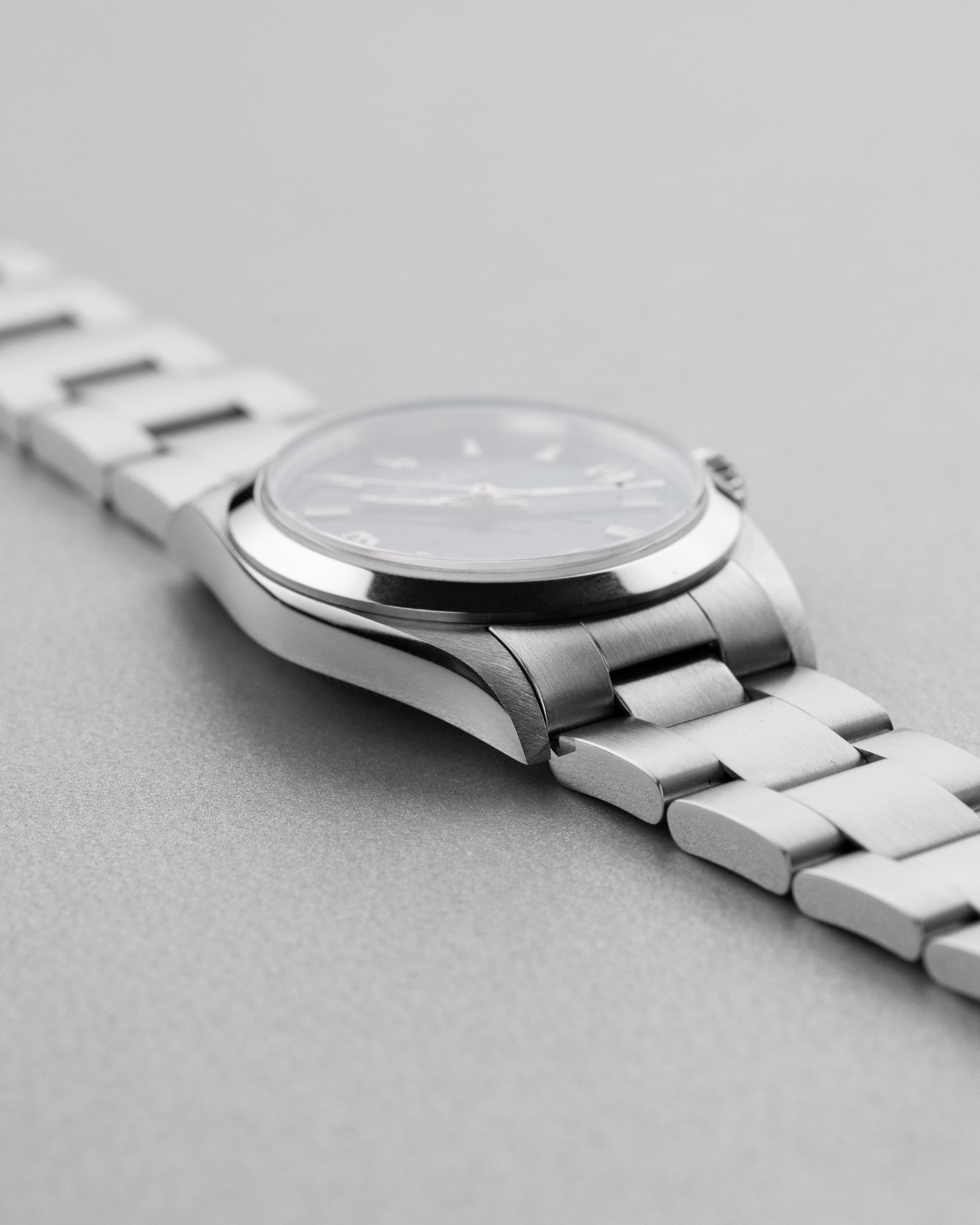 GF7V Rolex Oyster Perpetual 31 ref. 77080 del 2002 – Quadrante blu «Explorer 3-6-9» - Lato sinistro