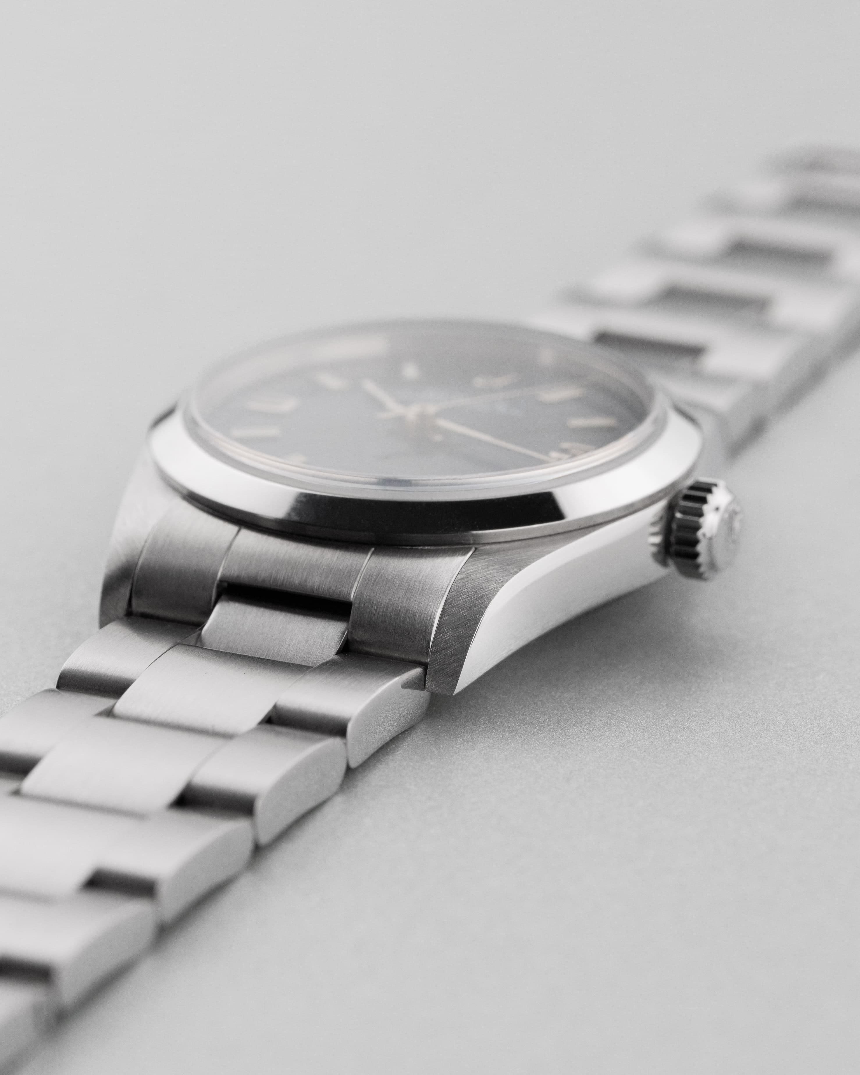 GF7V Rolex Oyster Perpetual 31 ref. 77080 del 2002 – Quadrante blu «Explorer 3-6-9» - Lato destro