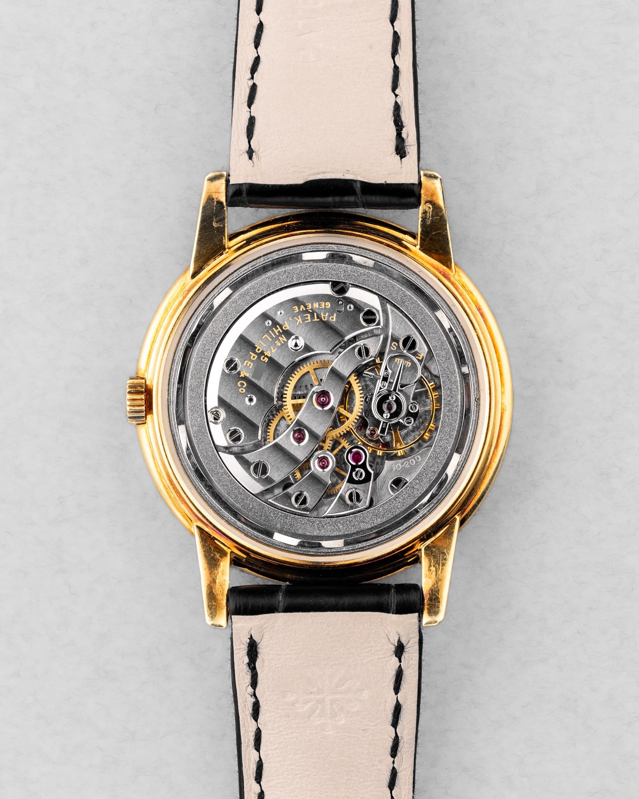 GLPG Rare et superbe Patek Philippe Calatrava réf. 2525-1 en or jaune, vendue par Guillermin à Paris – Remarquablement préservée - Movement