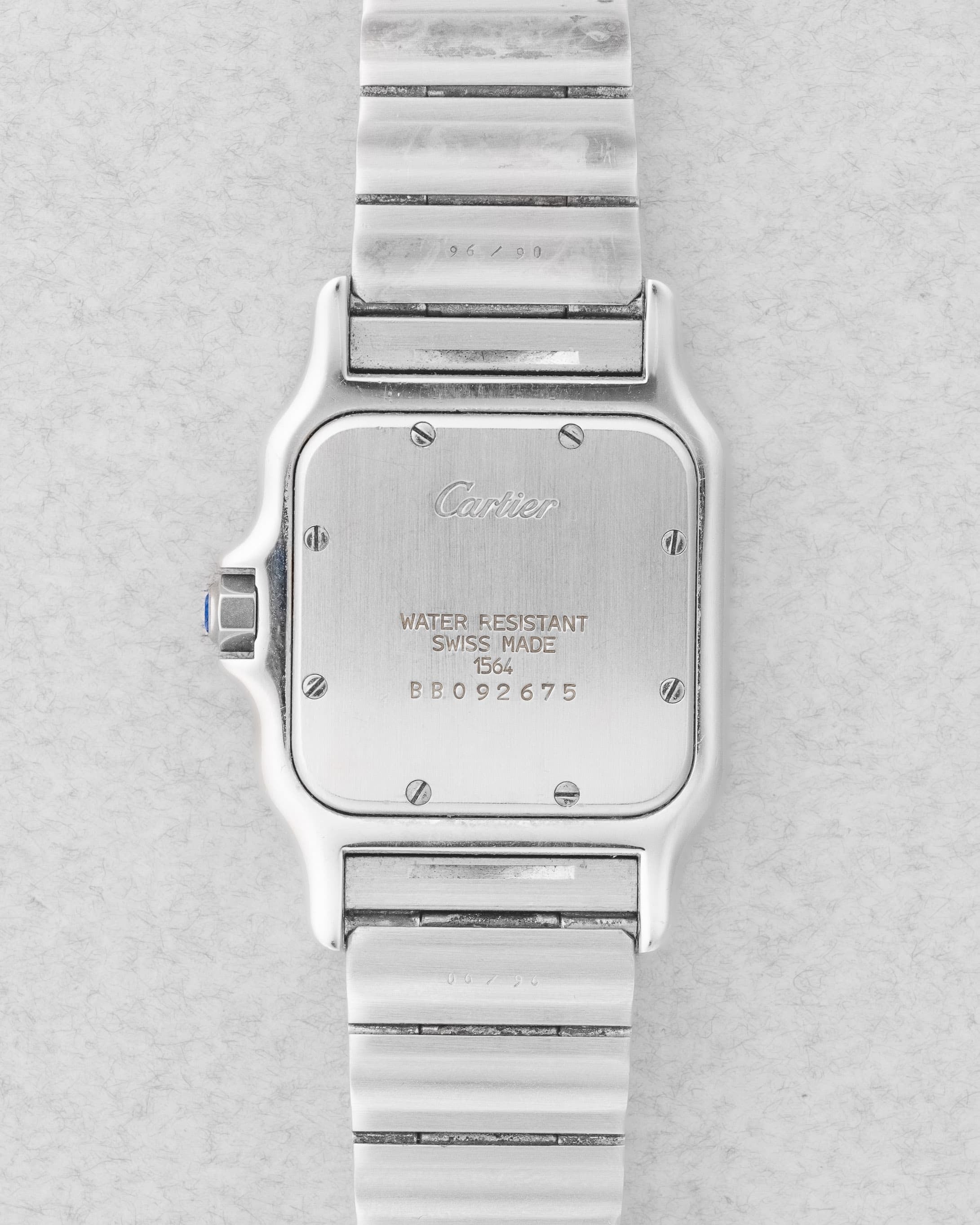 GQWD Cartier Santos Galbée réf. 1564 en acier, circa 2000 - Back