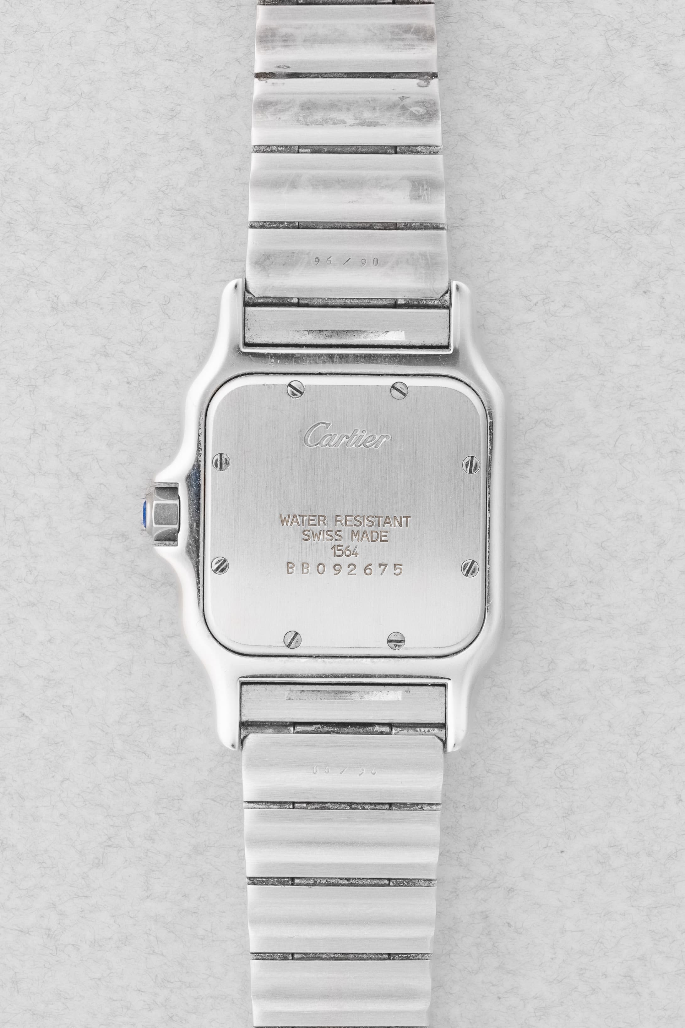 GQWD Cartier Santos Galbée réf. 1564 en acier, circa 2000 - Back