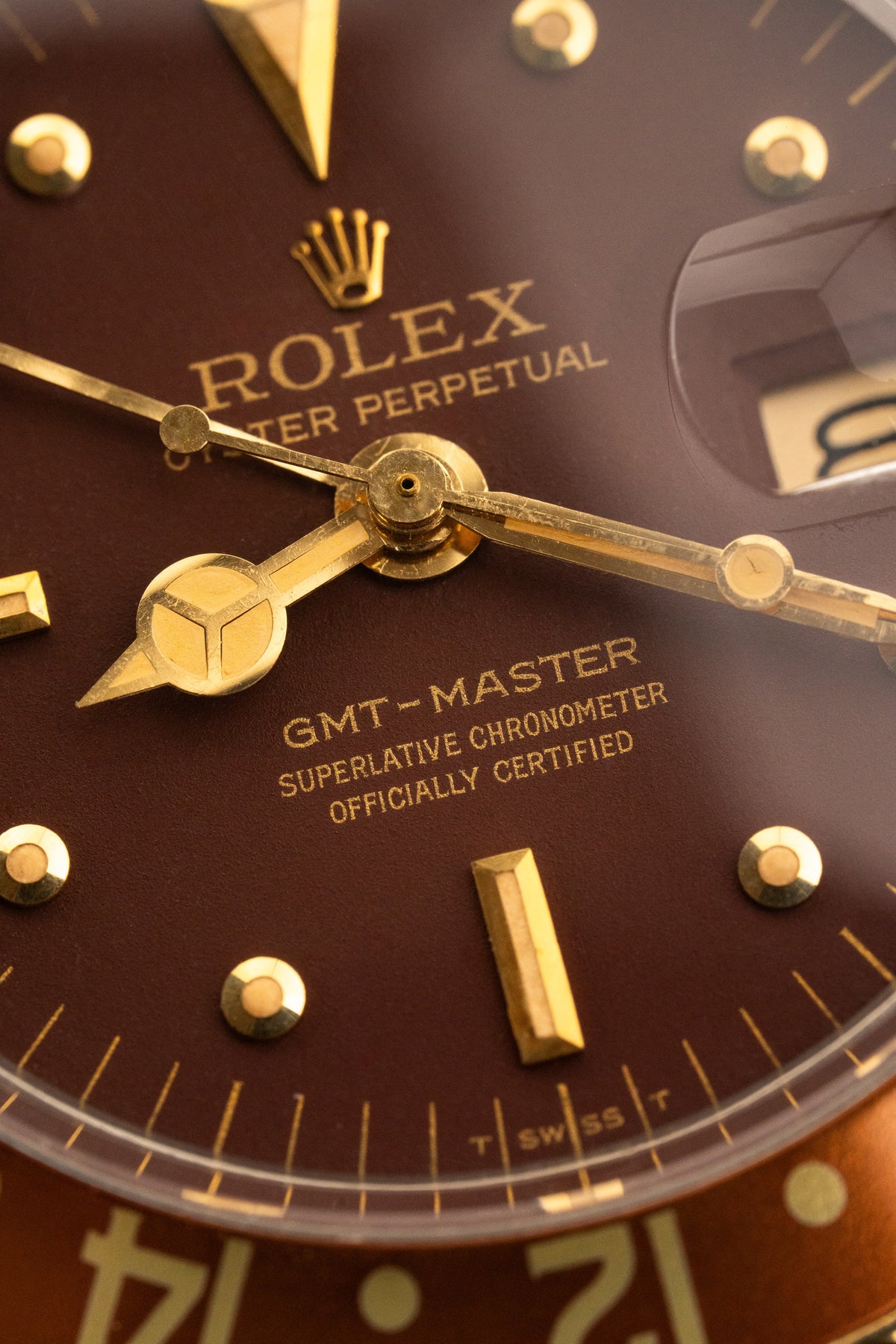 GRYW Rolex GMT-Master 1675/3 不鏽鋼與黃金腕錶,1972 年——Full Set & Hecho en México - 錶盤
