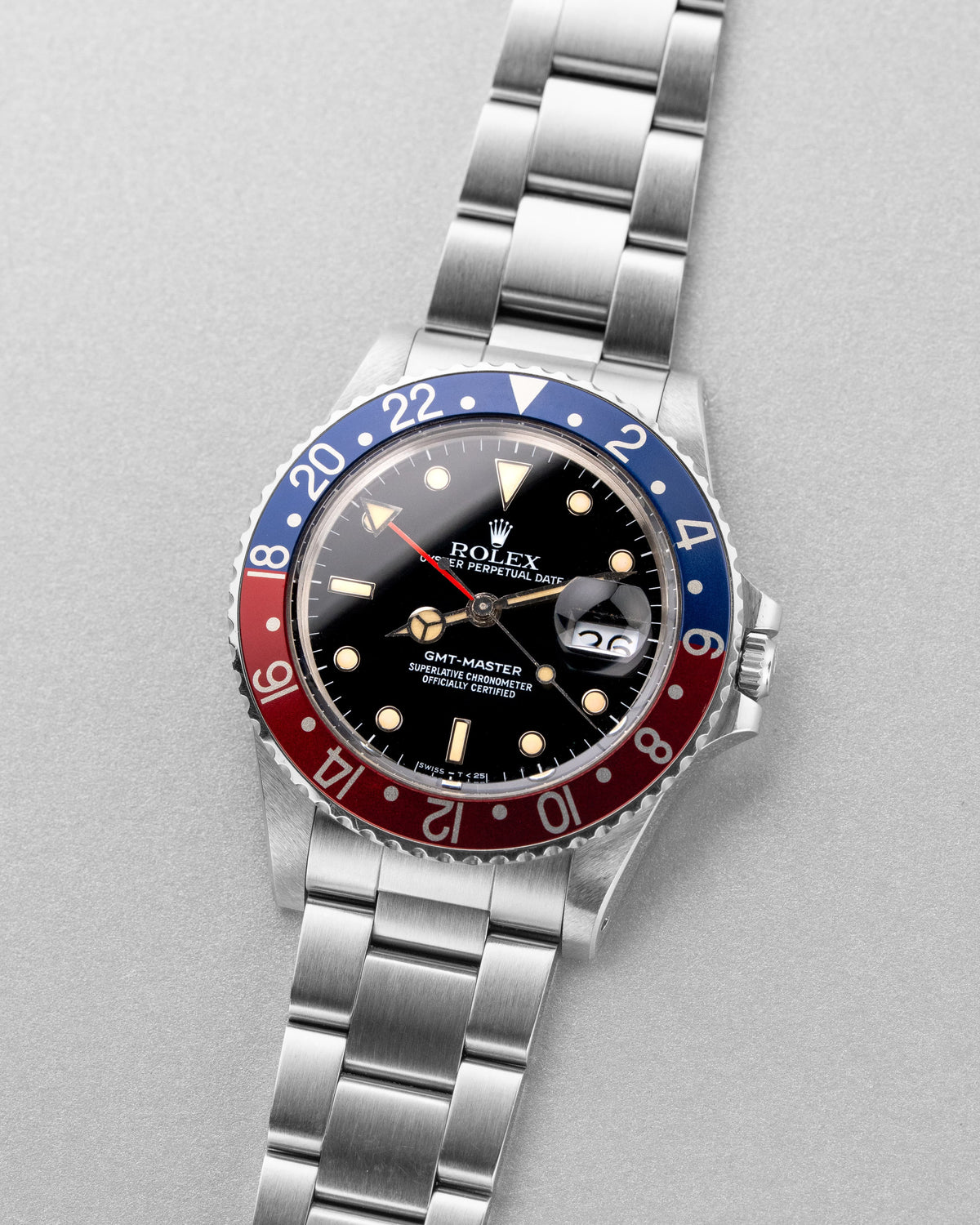 GY5Z Superbe Rolex GMT-Master réf. 16750 de 1987 – N.O.S. + Sticker Rolex d’origine - Three Quarters