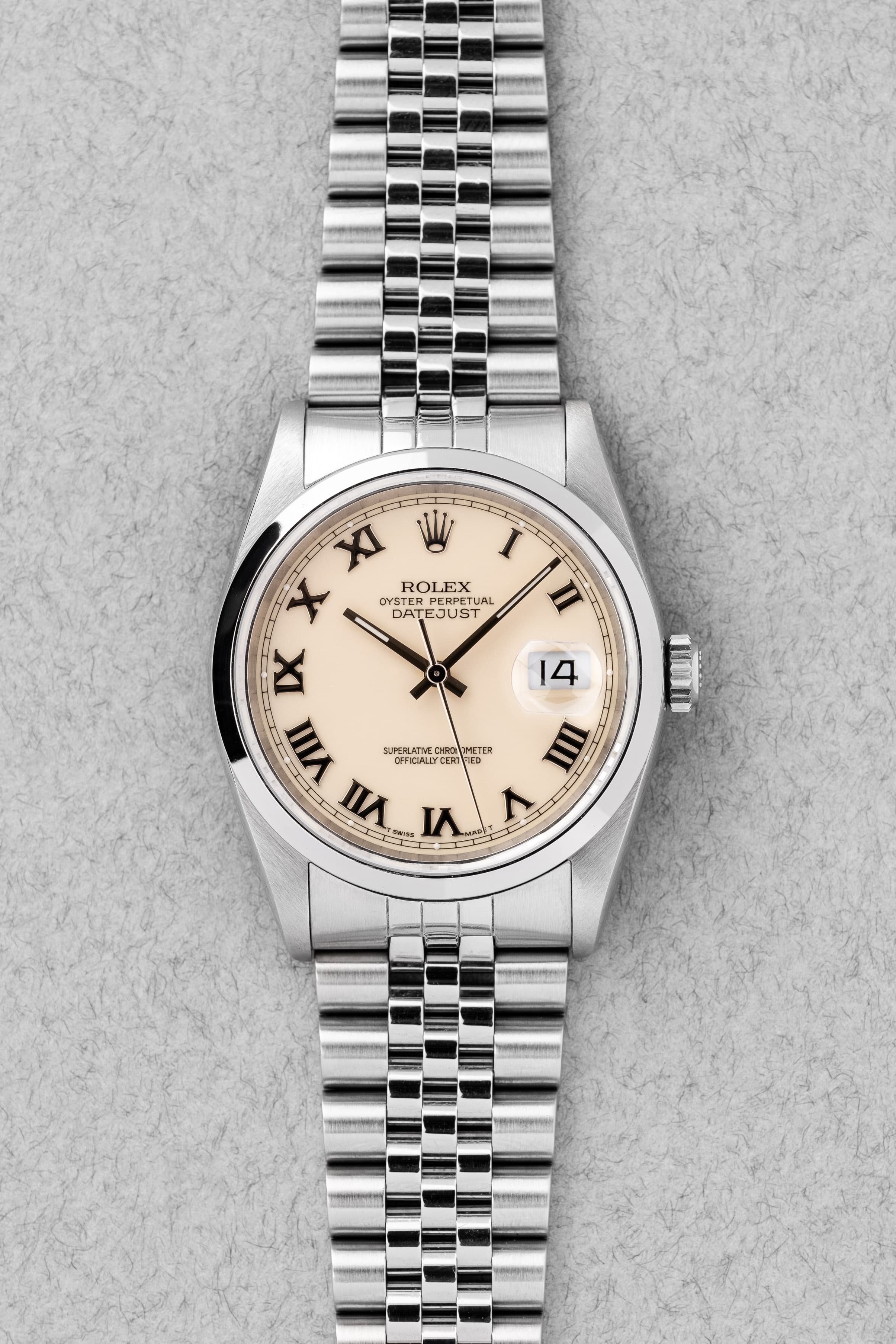 HBUB Rolex Datejust 16200 « Ivoire/Crème » de 1991 - Front