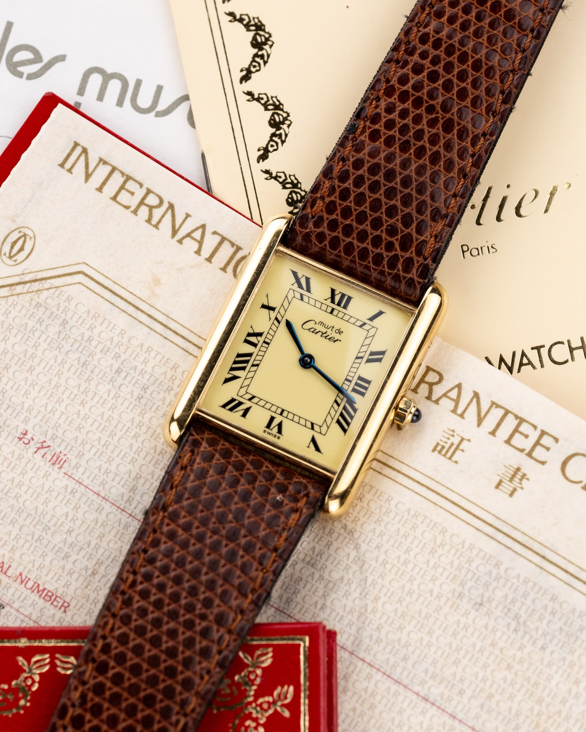 HHLV Cartier Tank Must Grande Taille « Ivory Roman » – Full Set - Feature