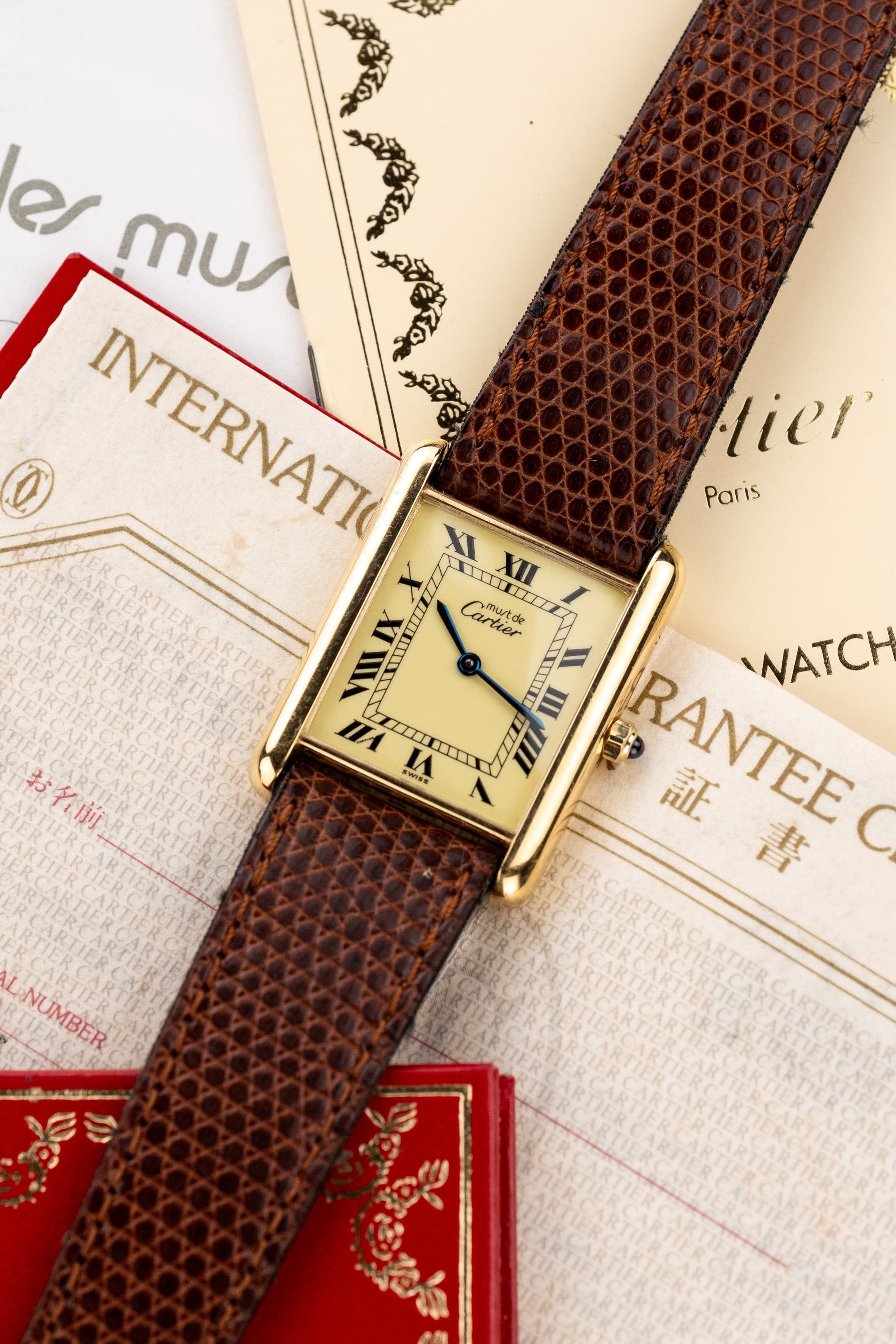 HHLV Cartier Tank Must Grande Taille « Ivory Roman » – Full Set - Feature