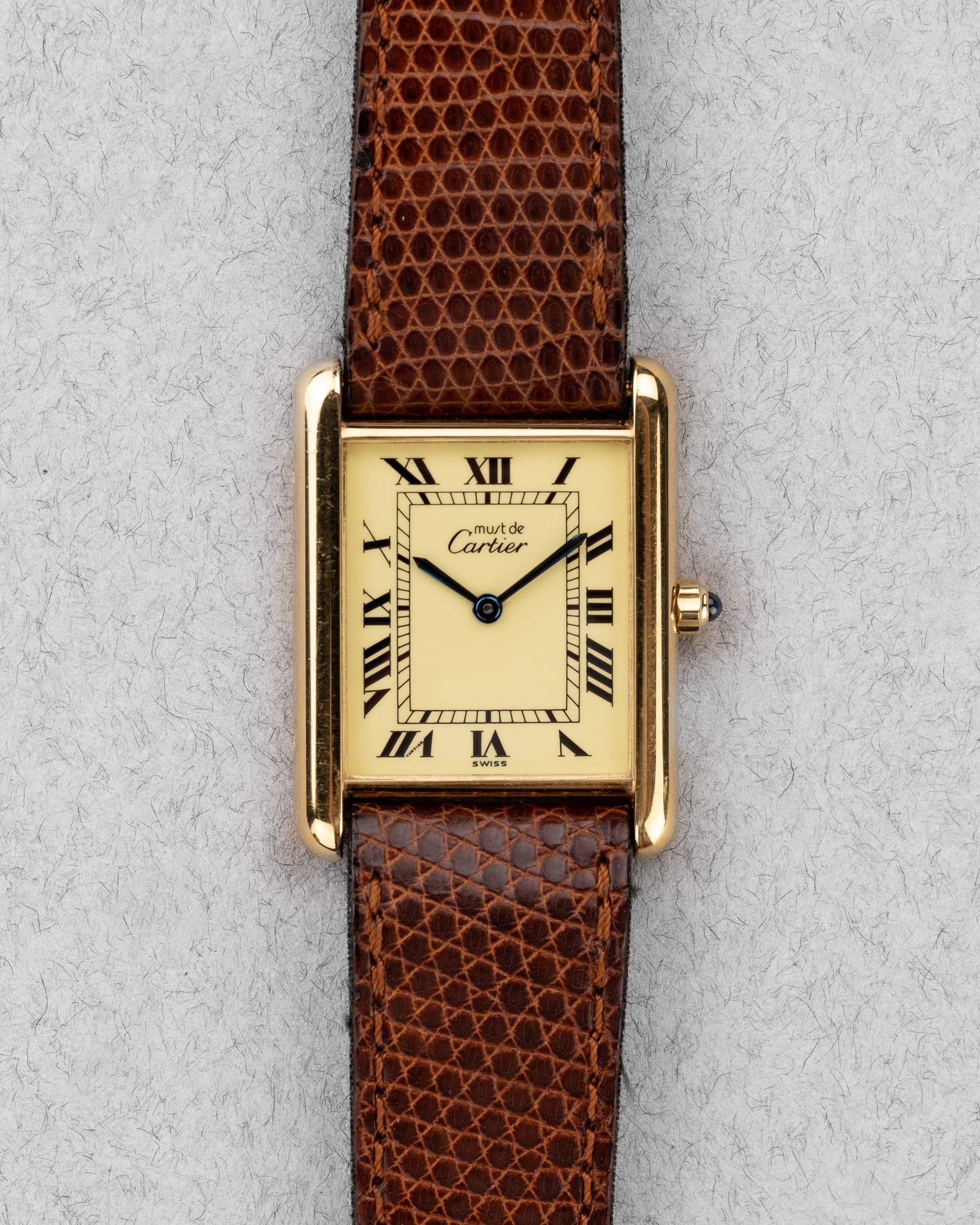 HHLV Cartier Tank Must Grande Taille « Ivory Roman » – Full Set - Front