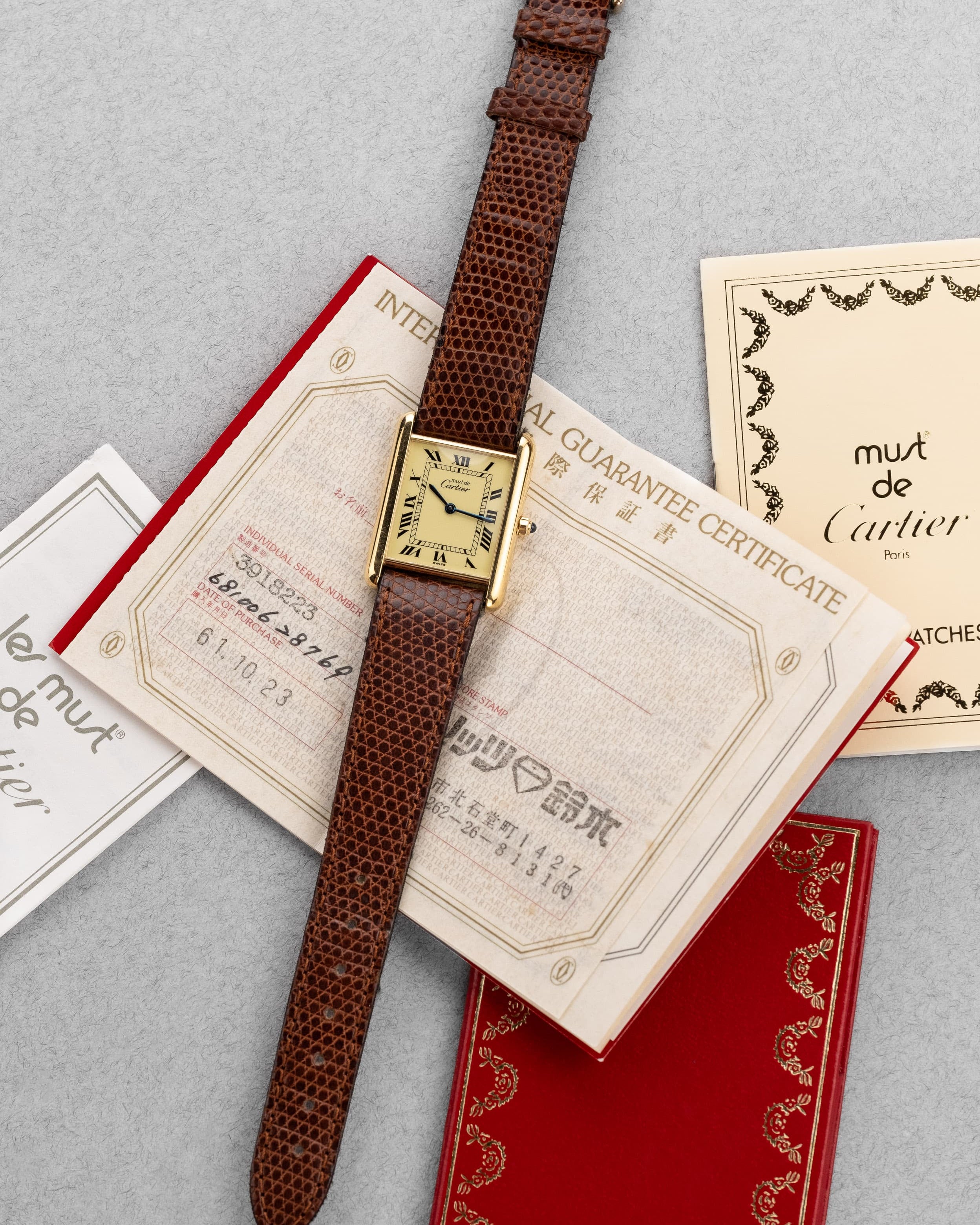 HHLV Cartier Tank Must Grande Taille « Ivory Roman » – Full Set - Set