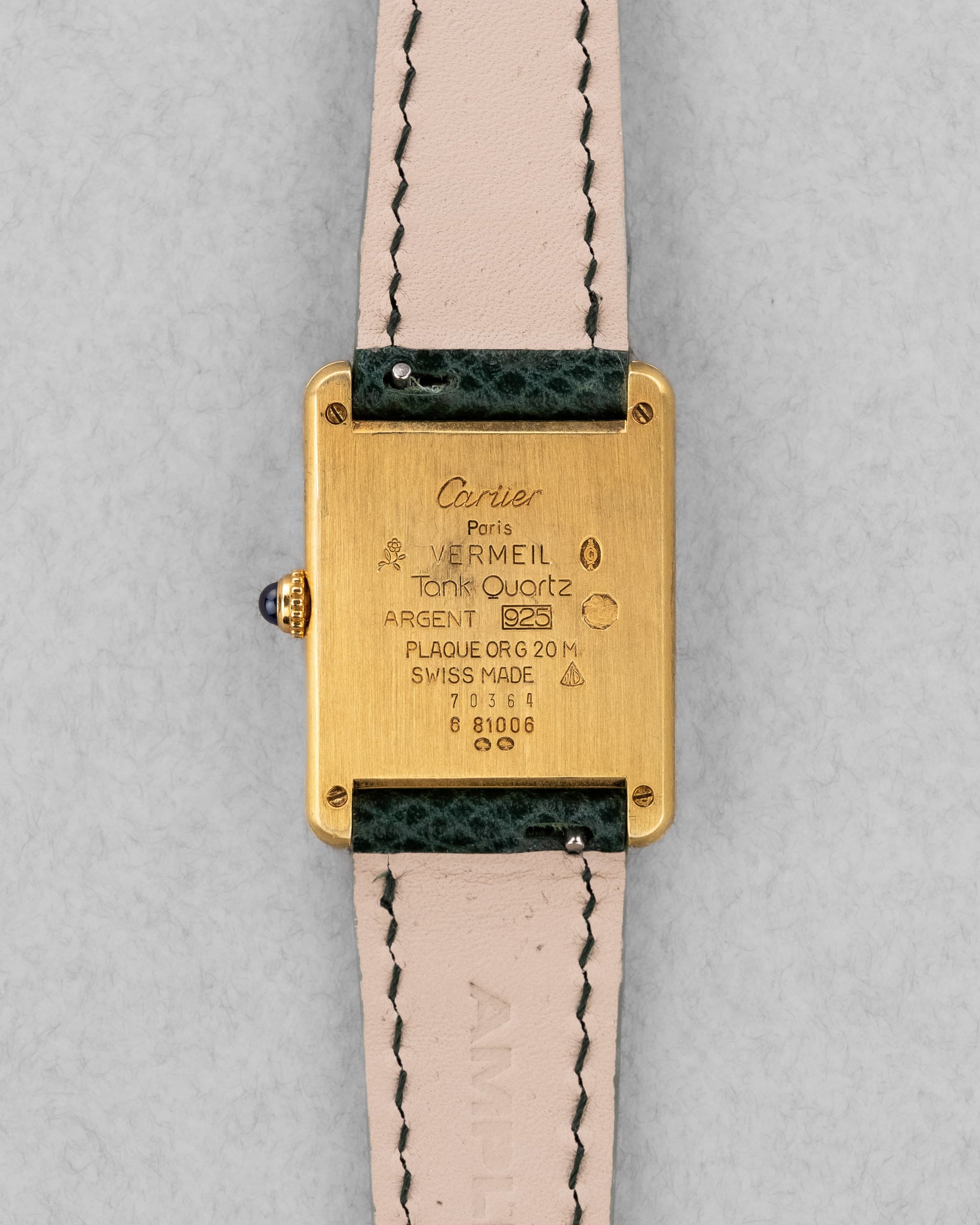 HNKF-l5 Cartier Tank Must Quartz GM 6 « Golden Art Déco » - Back