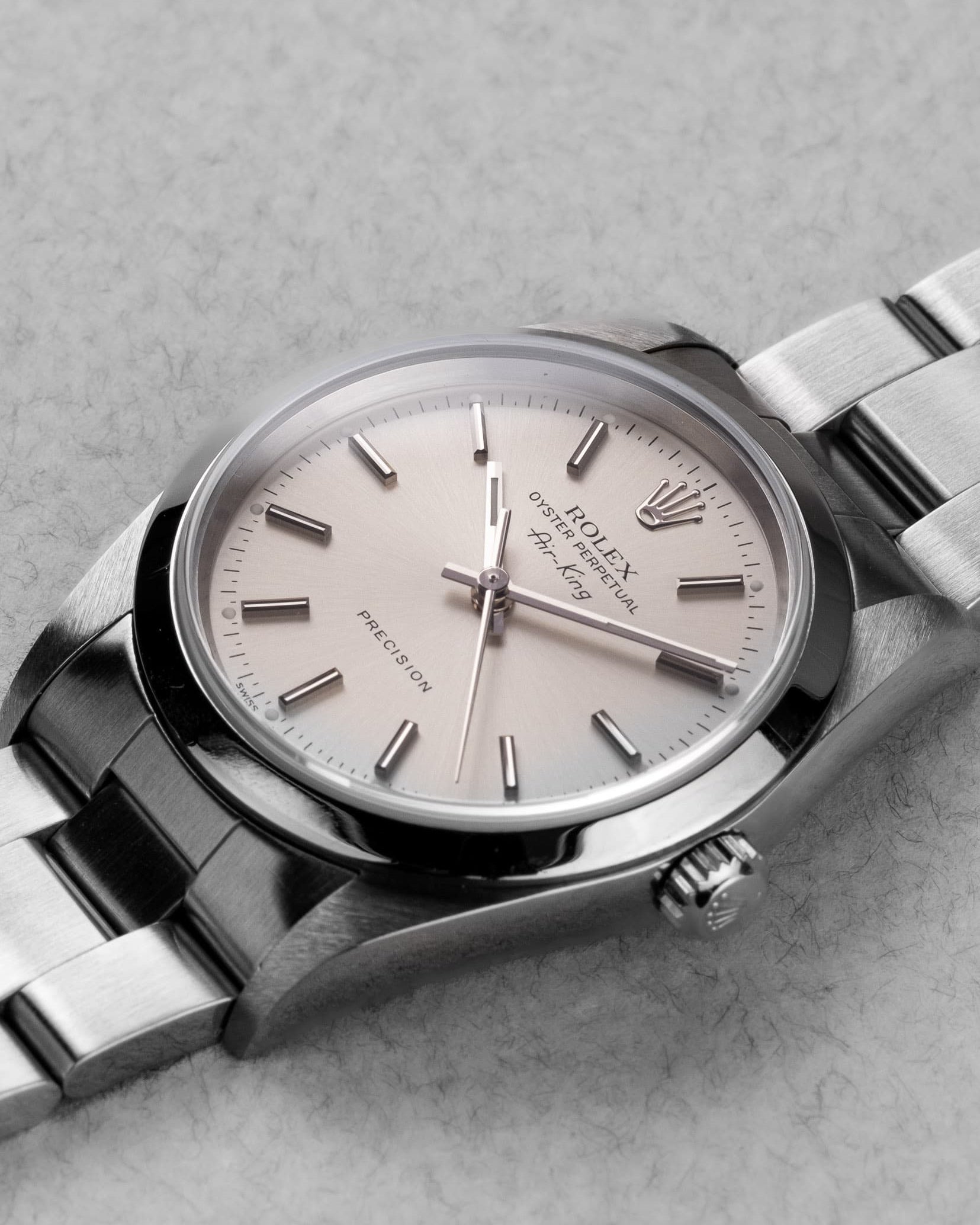 HSAV Rolex Air-King 14000 de 1999 en parfait état – Cadran « Argent/Silver » - Three Quarters