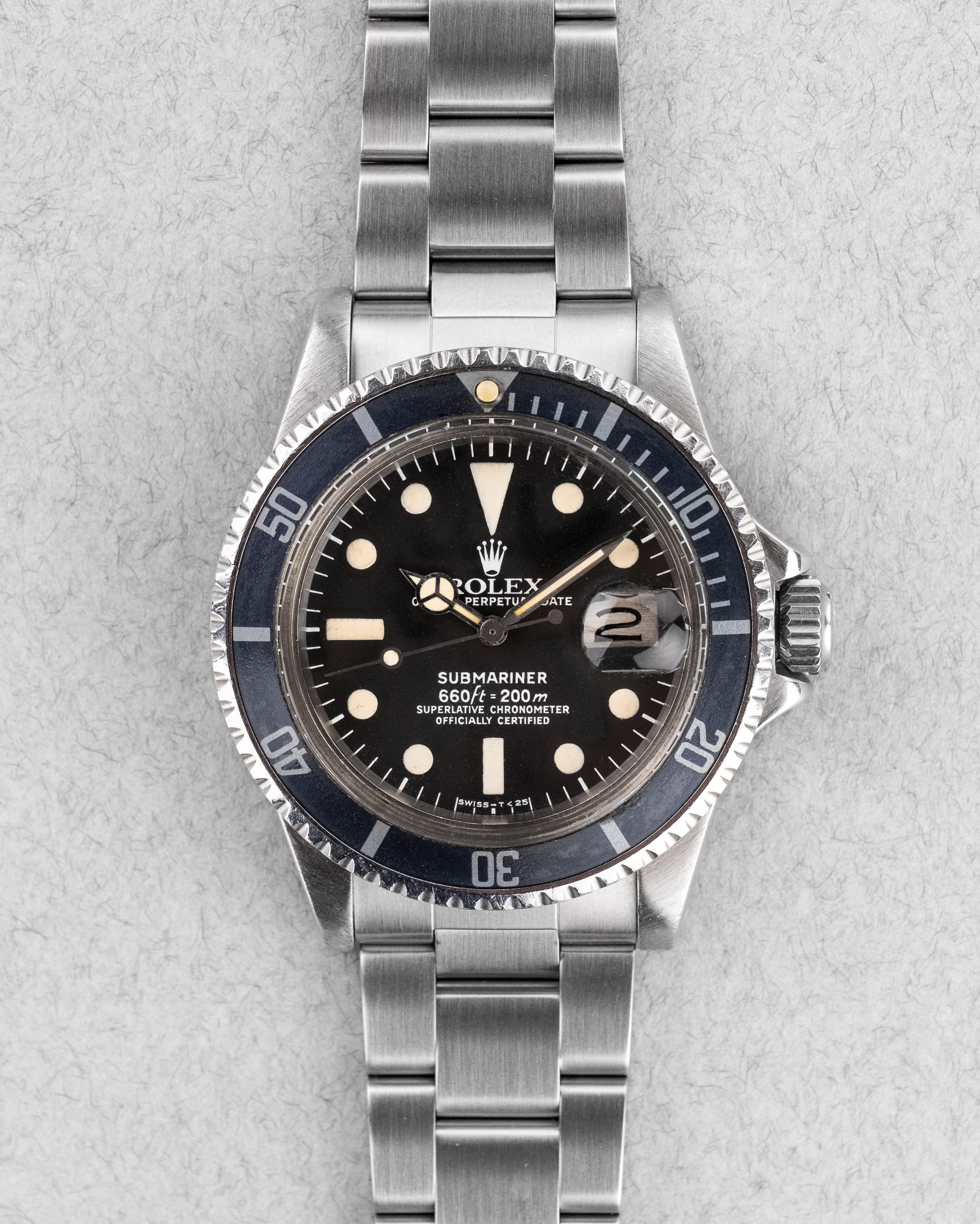 J2WG Rolex Submariner Date 1680 « Mark 1 » de 1977-1978 - Front