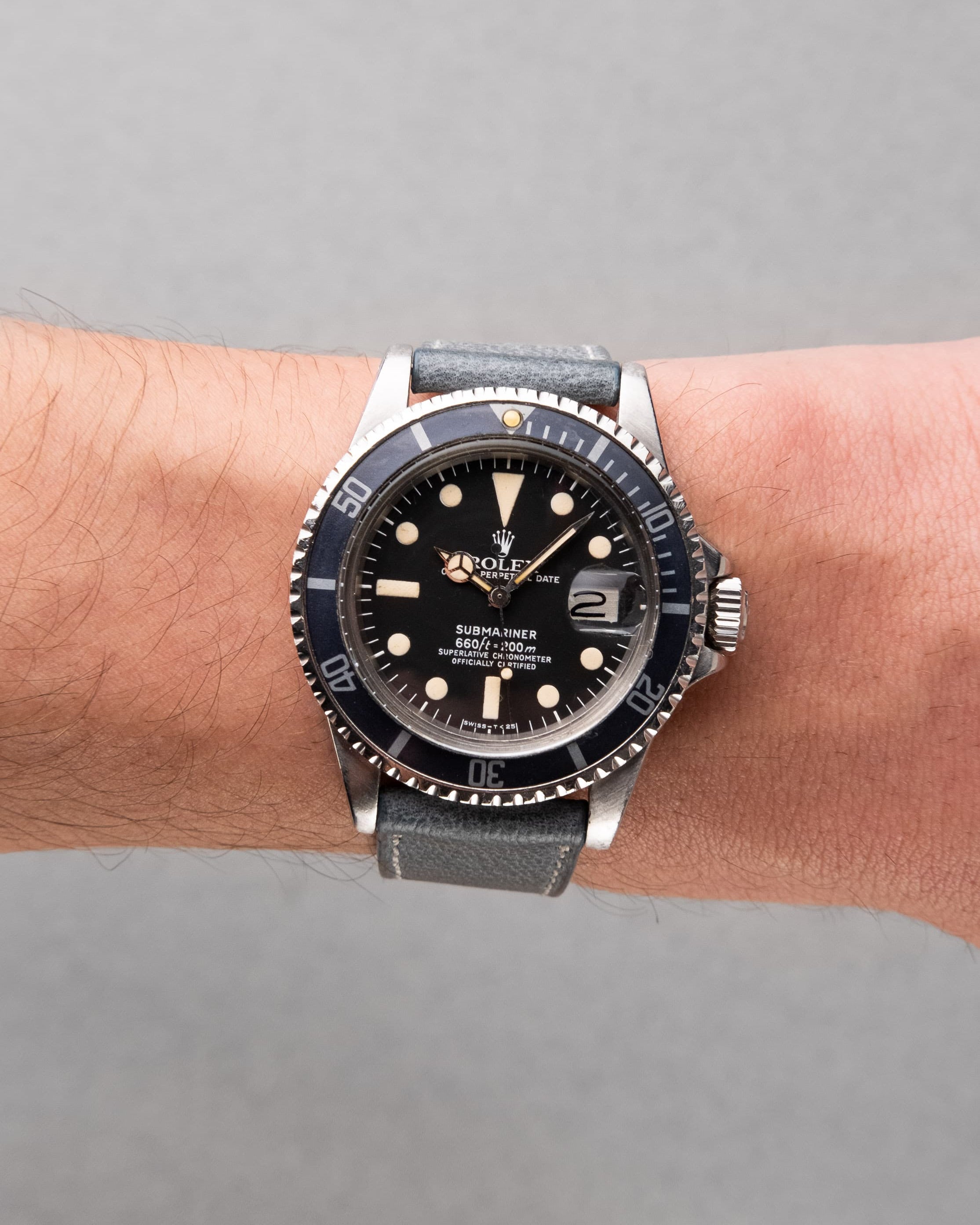 J2WG Rolex Submariner Date 1680 « Mark 1 » de 1977-1978 - Wristshot