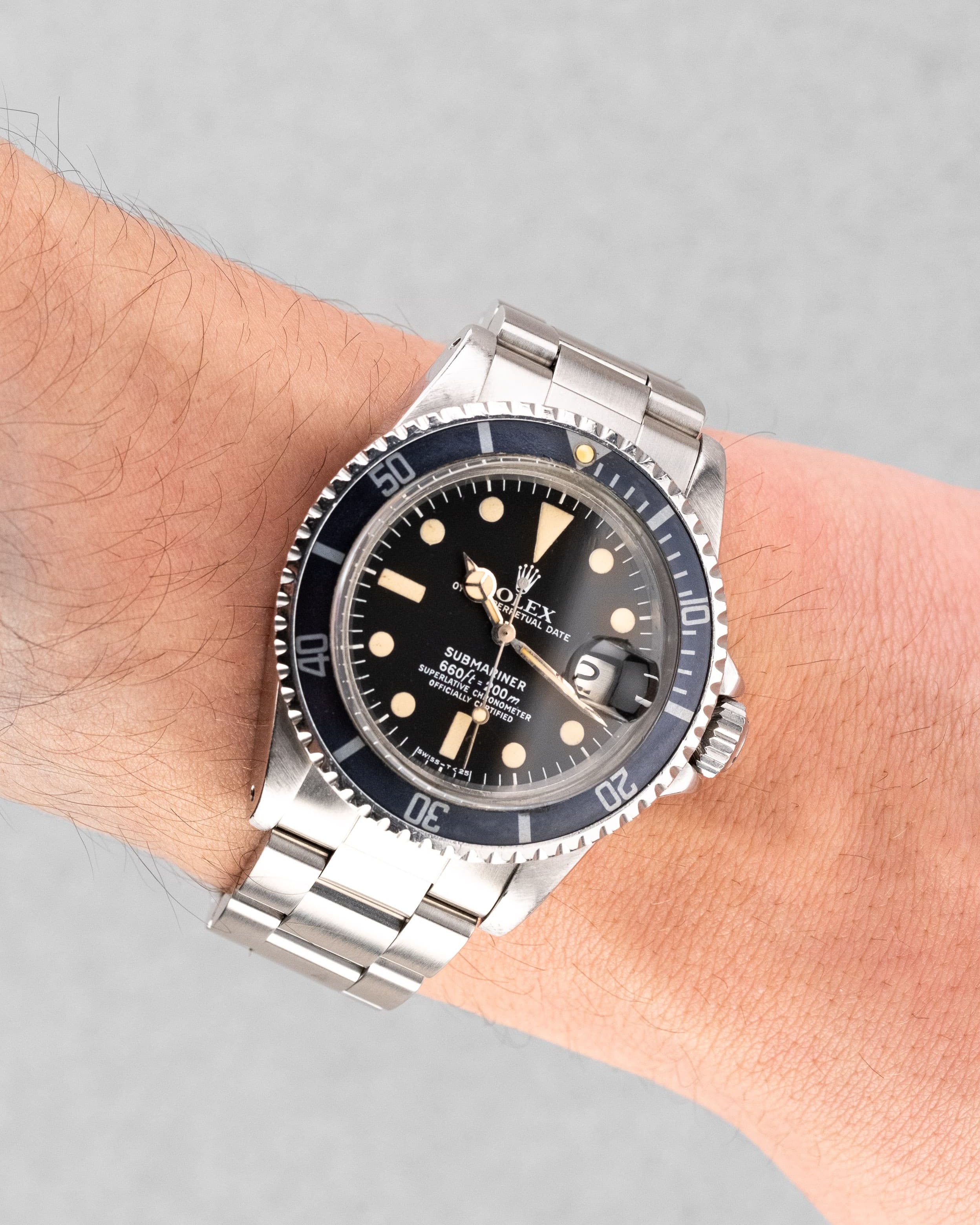 J2WG Rolex Submariner Date 1680 « Mark 1 » de 1977-1978 - Wristshot