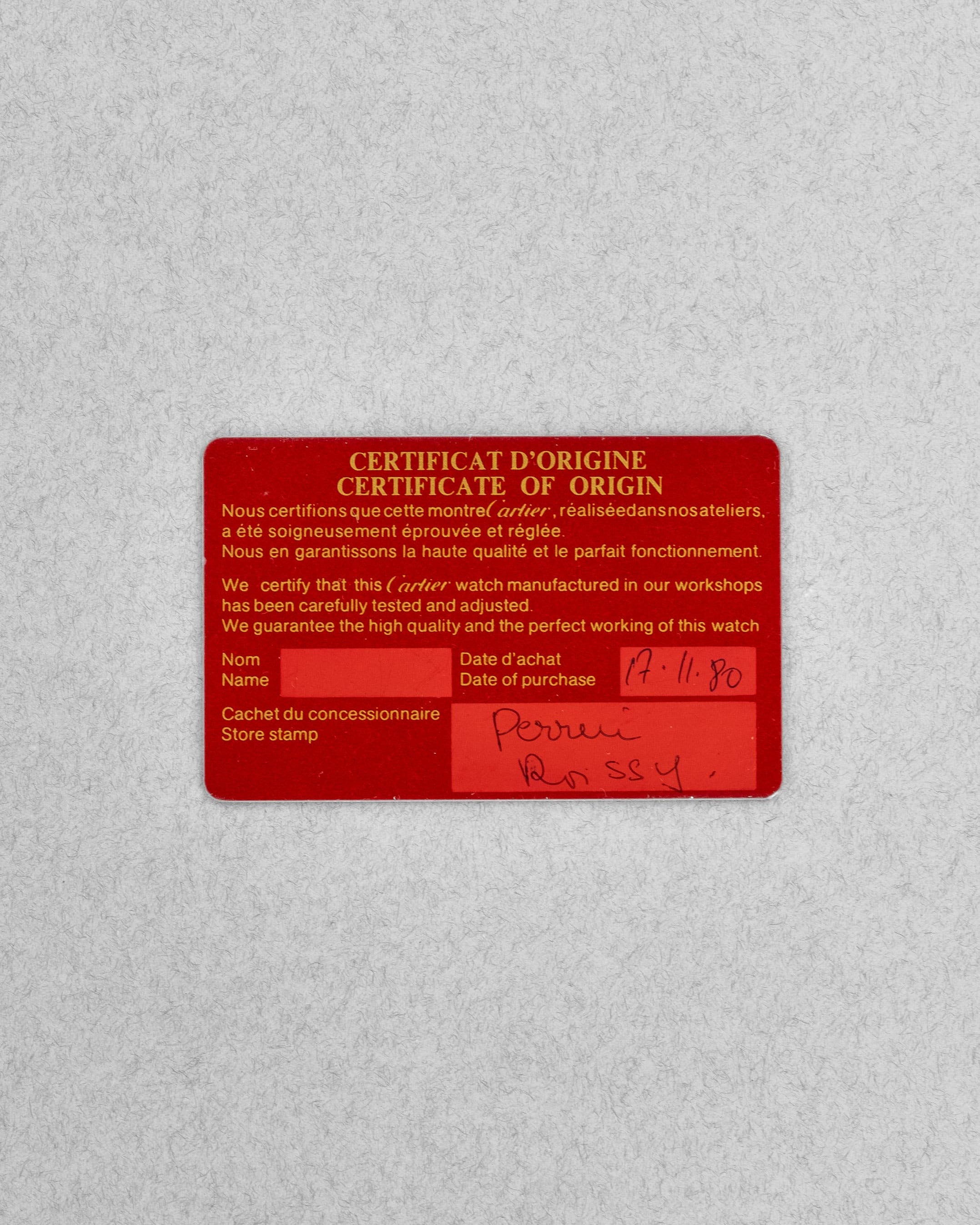 JBPD Cartier Baignoire « Double Godrons » réf. 78094 de 1980 – Parfaite et Full Set - Papers