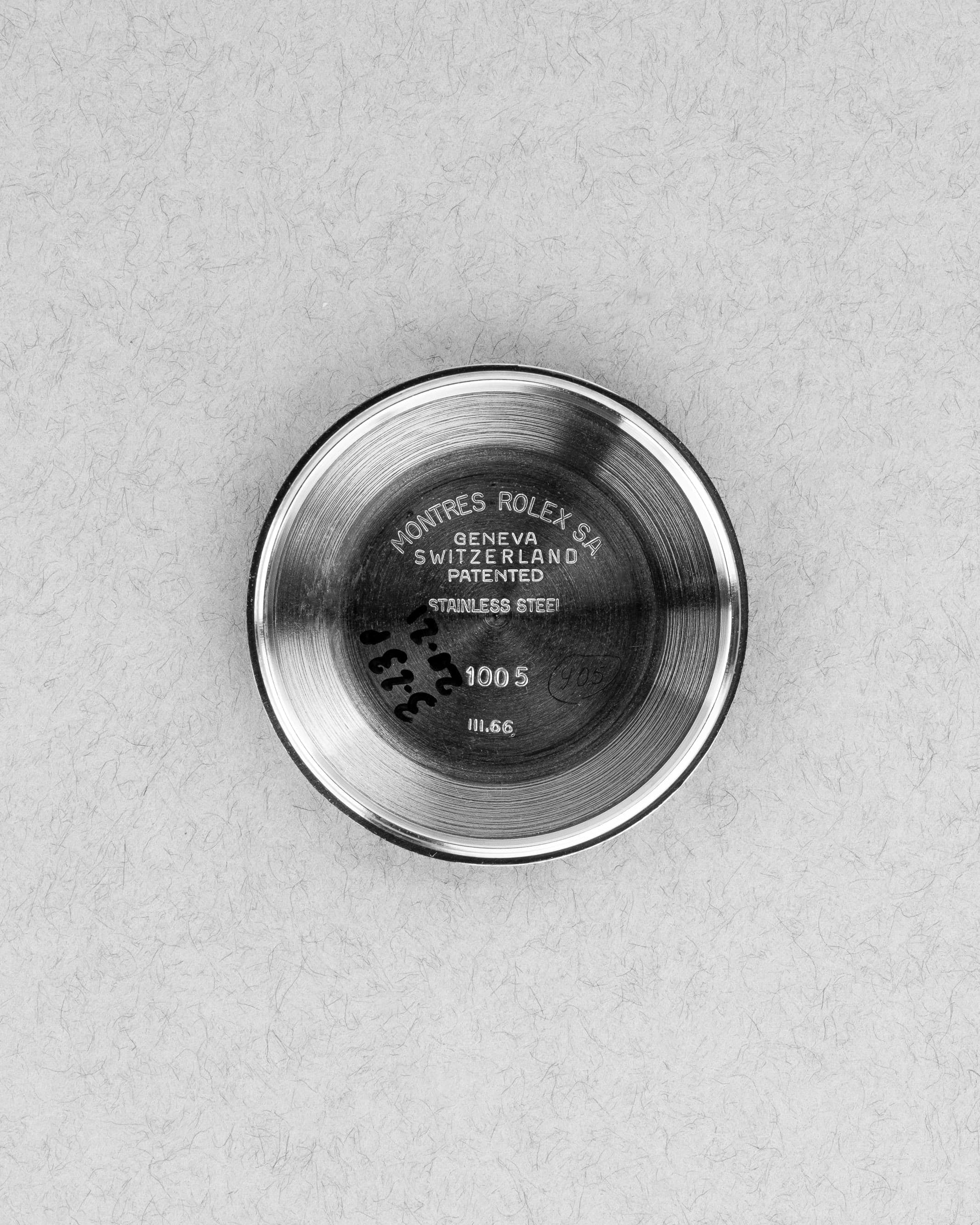 JHDT Incroyable Set – Rolex Oyster Perpetual 1005 de 1966 - Inside case back