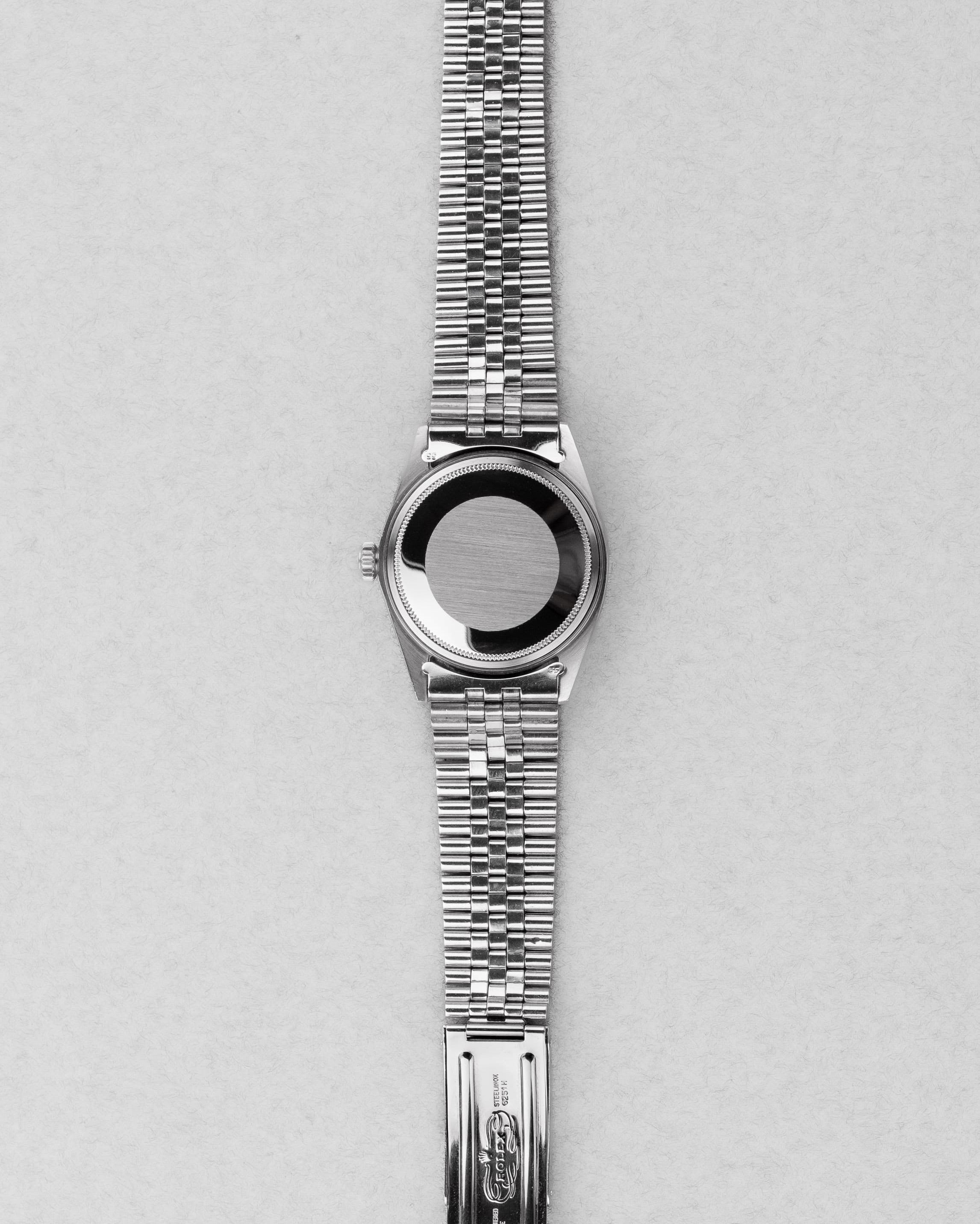 JMCE Rolex Datejust réf. 1601 en acier de 1972 – Cadran « Taupe/Gris Souris Satin » - Bracelet Back