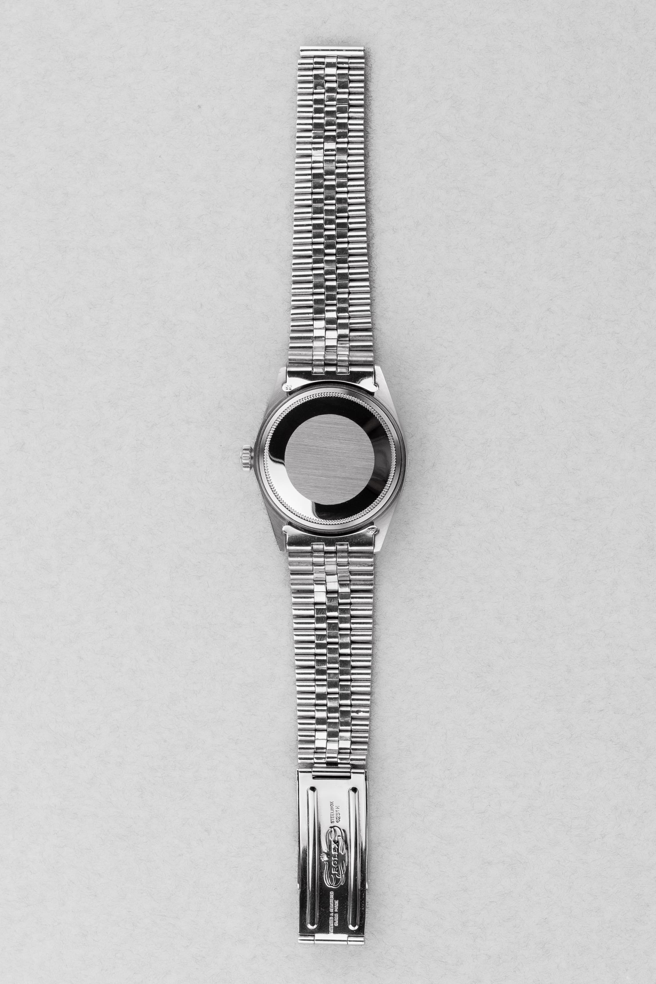 JMCE Rolex Datejust réf. 1601 en acier de 1972 – Cadran « Taupe/Gris Souris Satin » - Bracelet Back