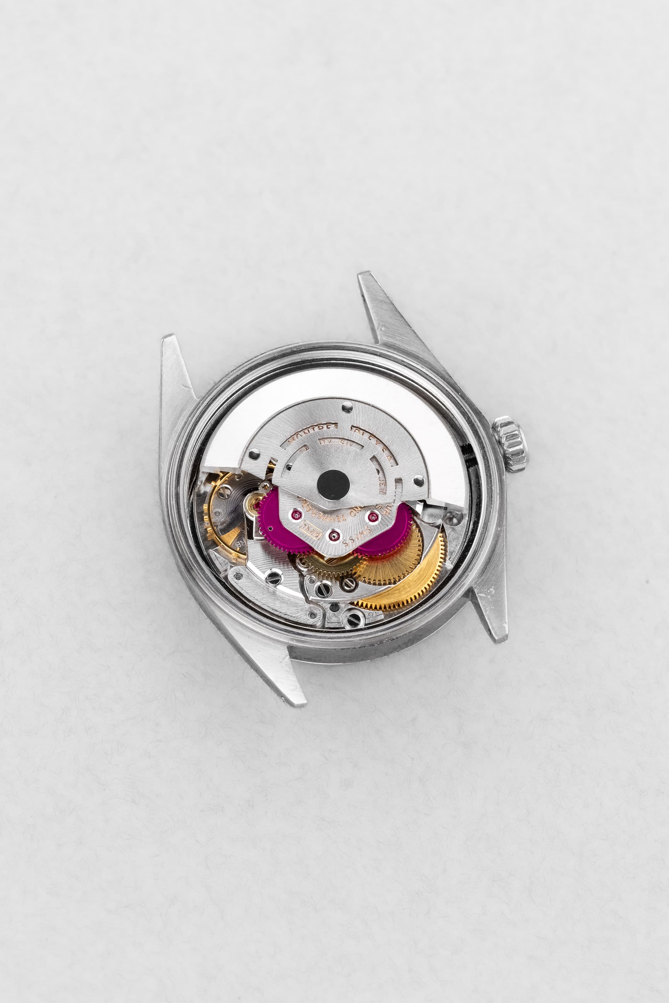 JMCE Rolex Datejust réf. 1601 en acier de 1972 – Cadran « Taupe/Gris Souris Satin » - Movement