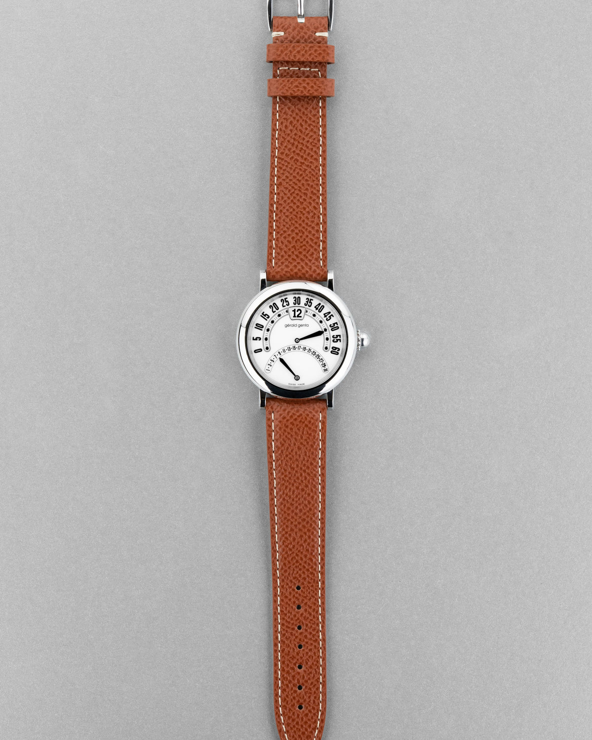 JQGL Gérald Genta Biretro Jump Hour réf. G.3734 en acier, circa 1996 - Overview