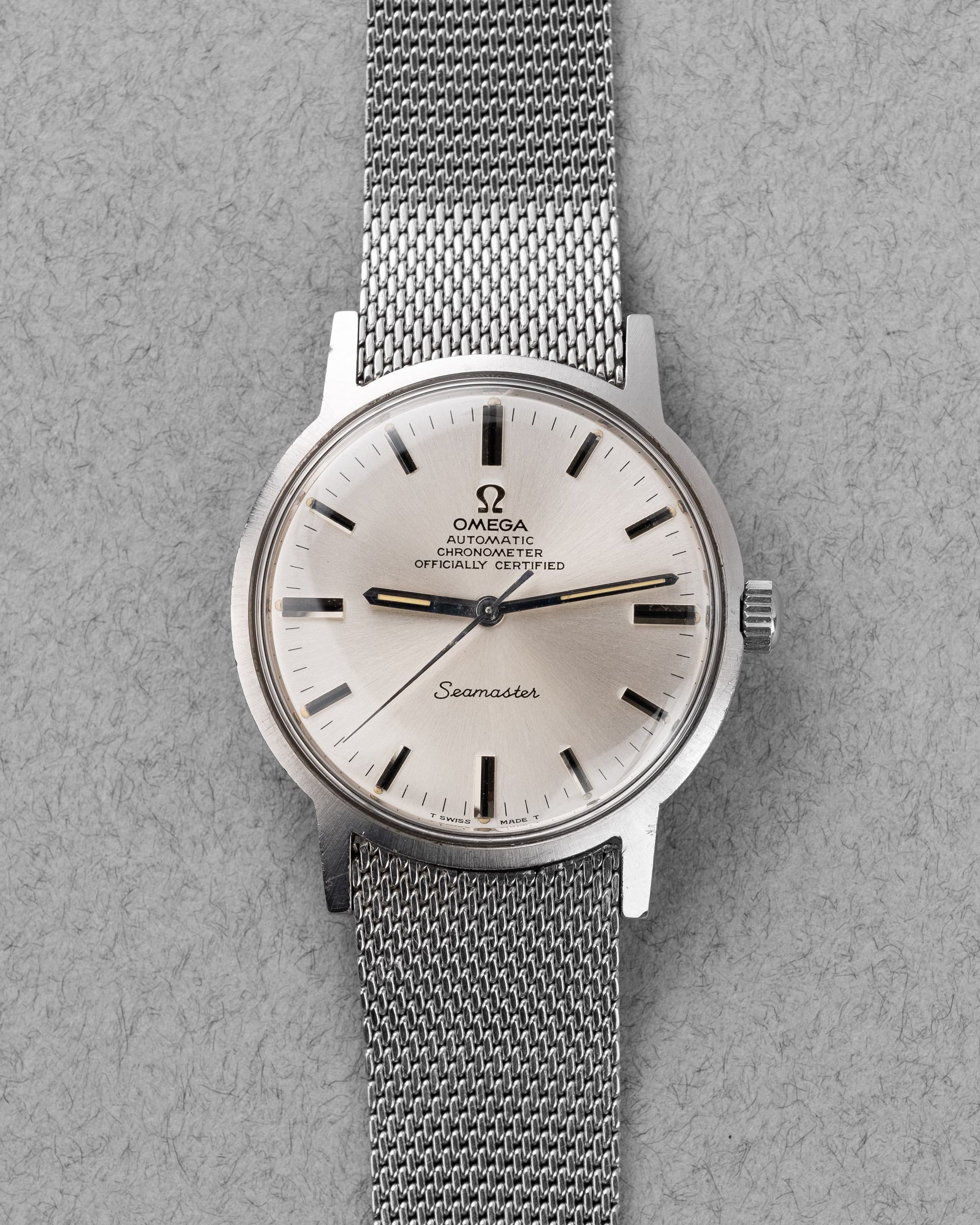 K1XY Rare et intéressante Omega Seamaster Chronomètre 167.070 en acier de 1968 - Front