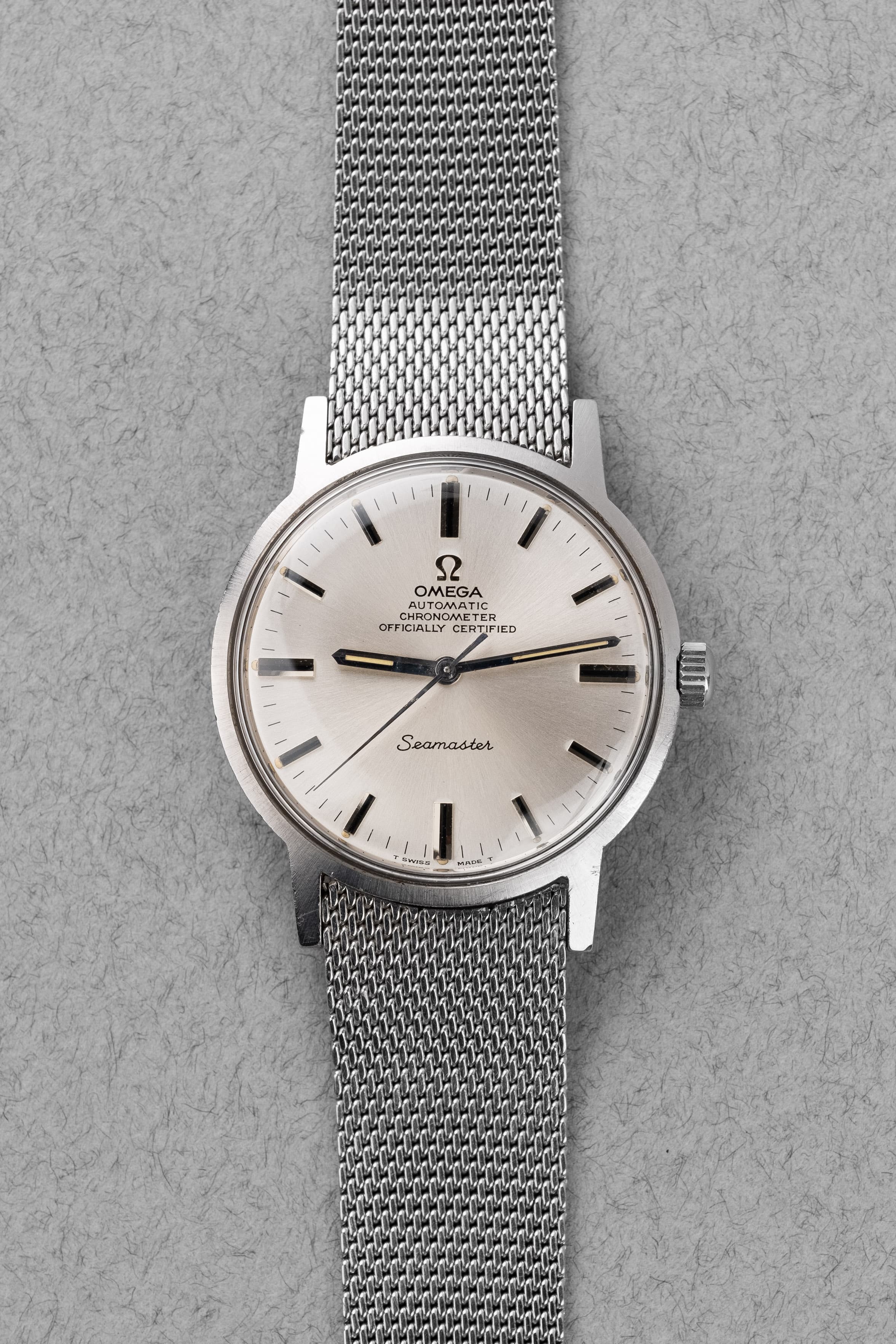 K1XY Rare et intéressante Omega Seamaster Chronomètre 167.070 en acier de 1968 - Front