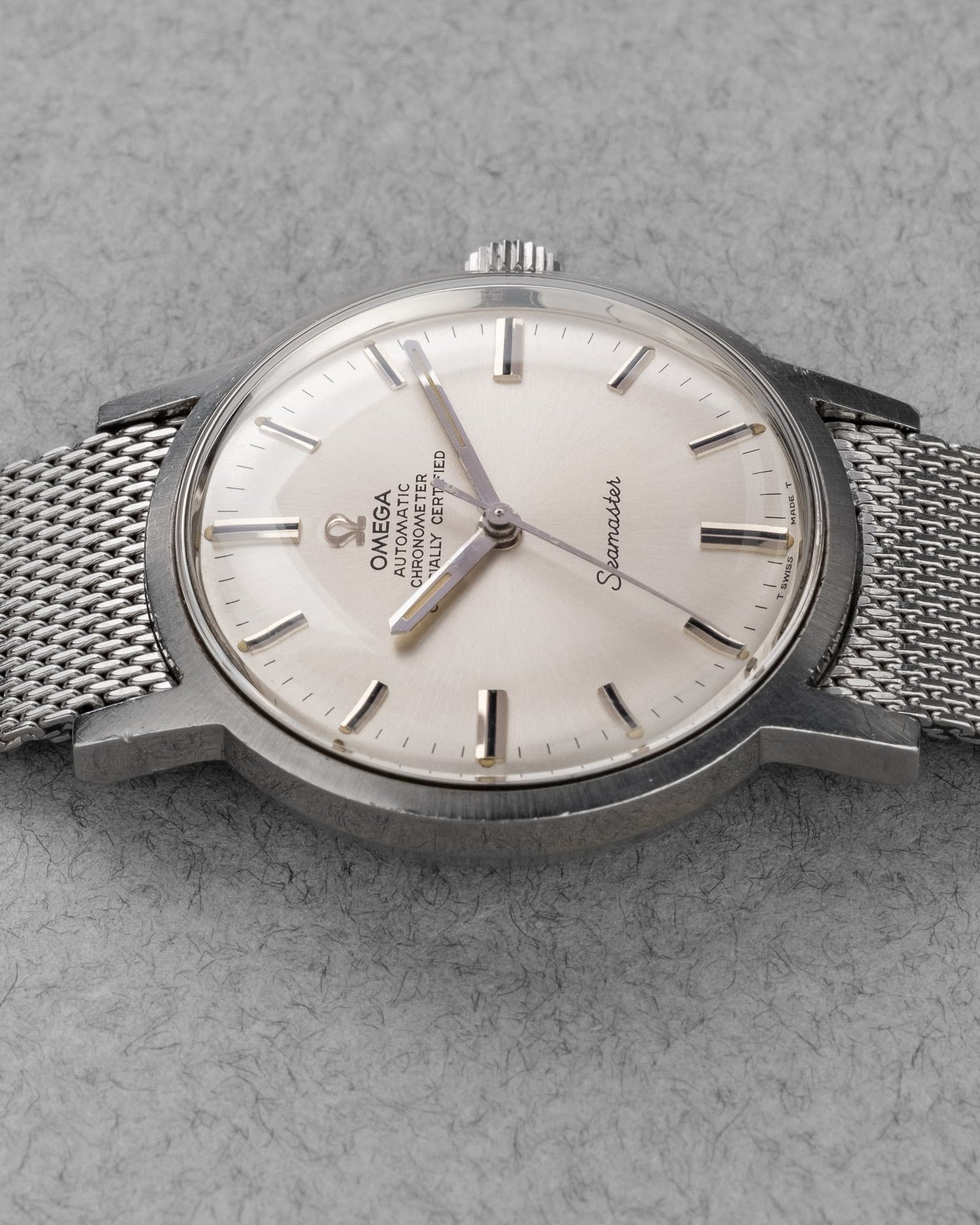 K1XY Rare et intéressante Omega Seamaster Chronomètre 167.070 en acier de 1968 - Left side