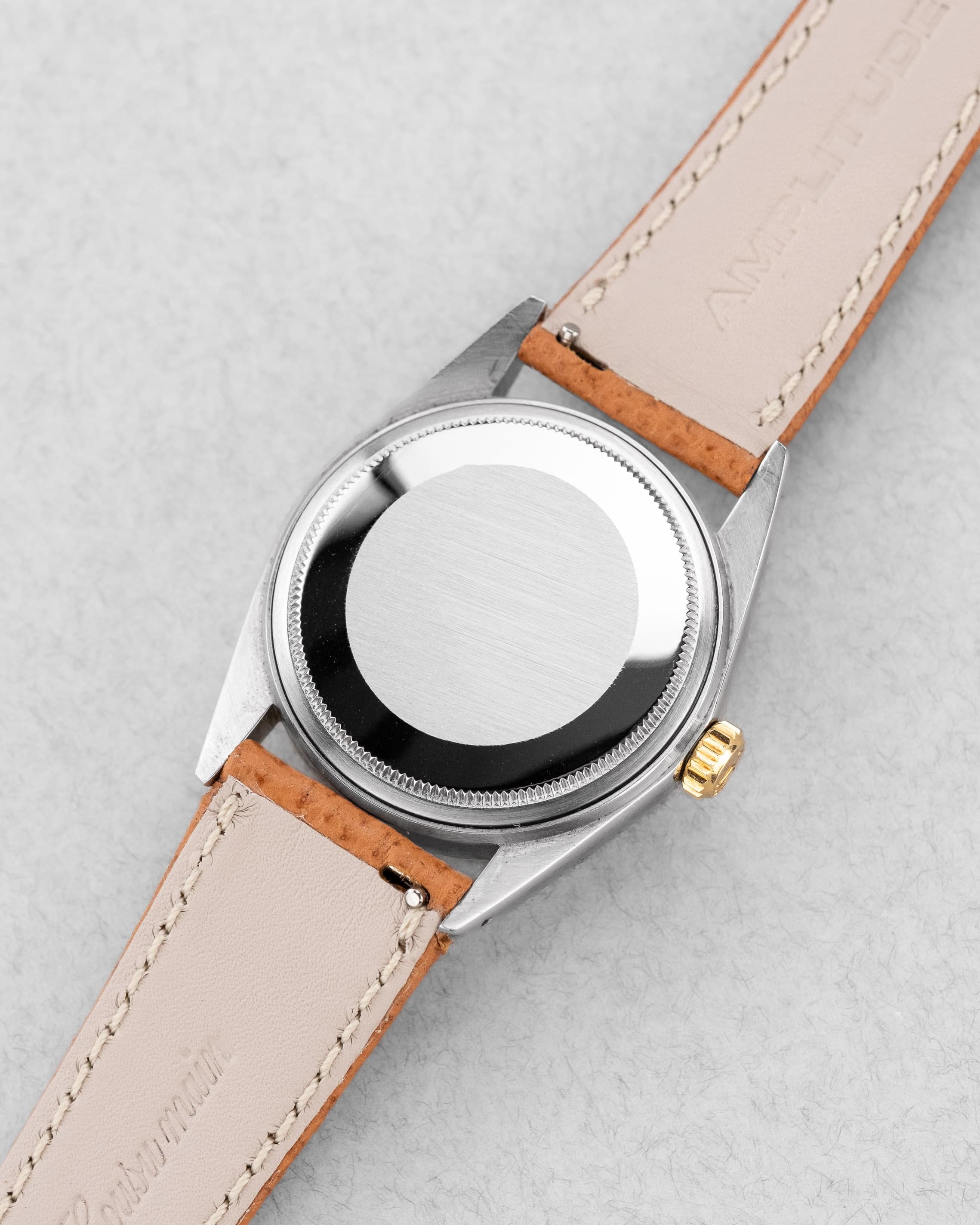 KU2W Rolex Datejust réf. 1601 « Champagne Wide Boy Sigma » de 1974 en acier et or jaune - Back