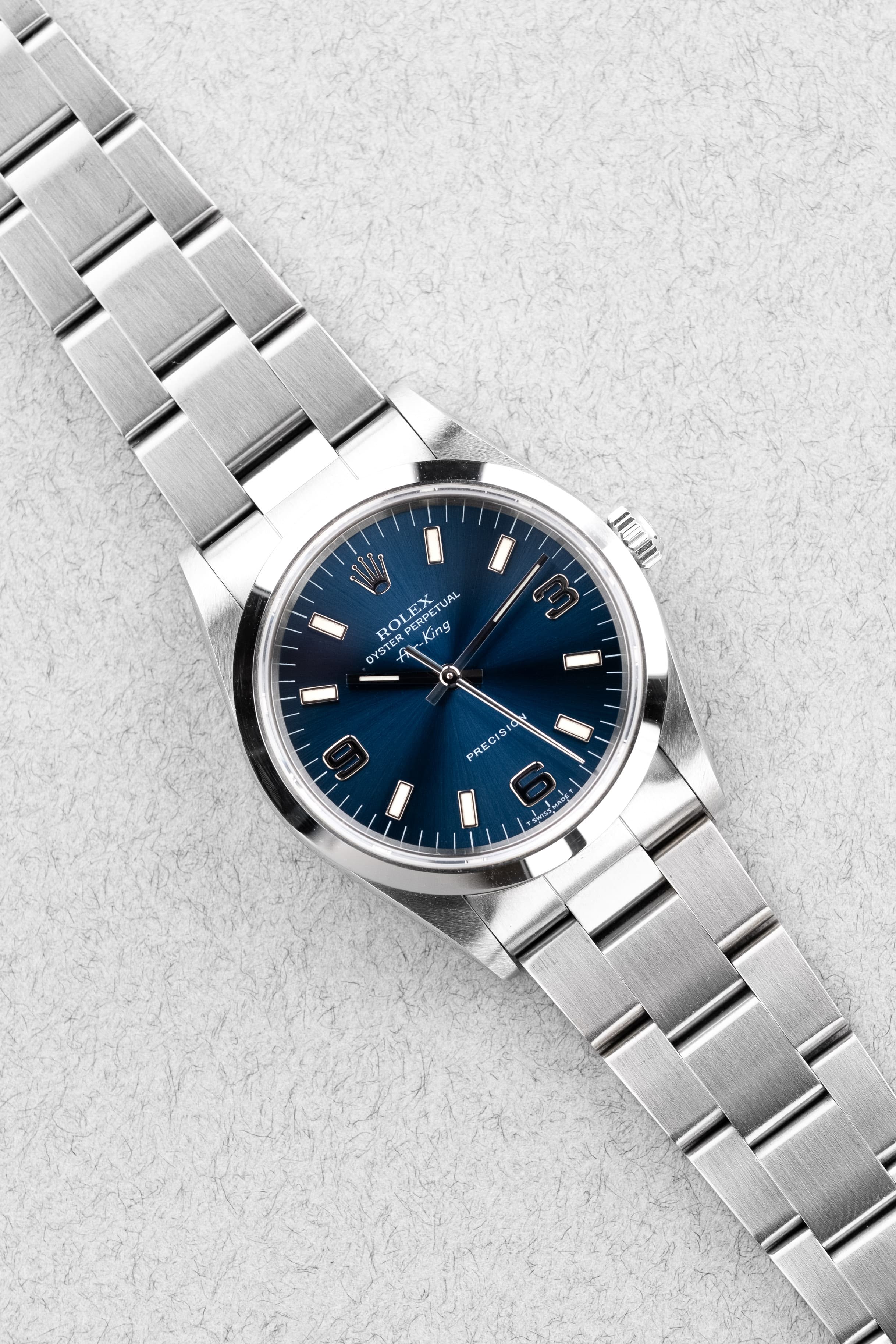 L1DU Rolex Air-King 14000 de 1997 – Cadran bleu « Explorer 3-6-9 » - Overview