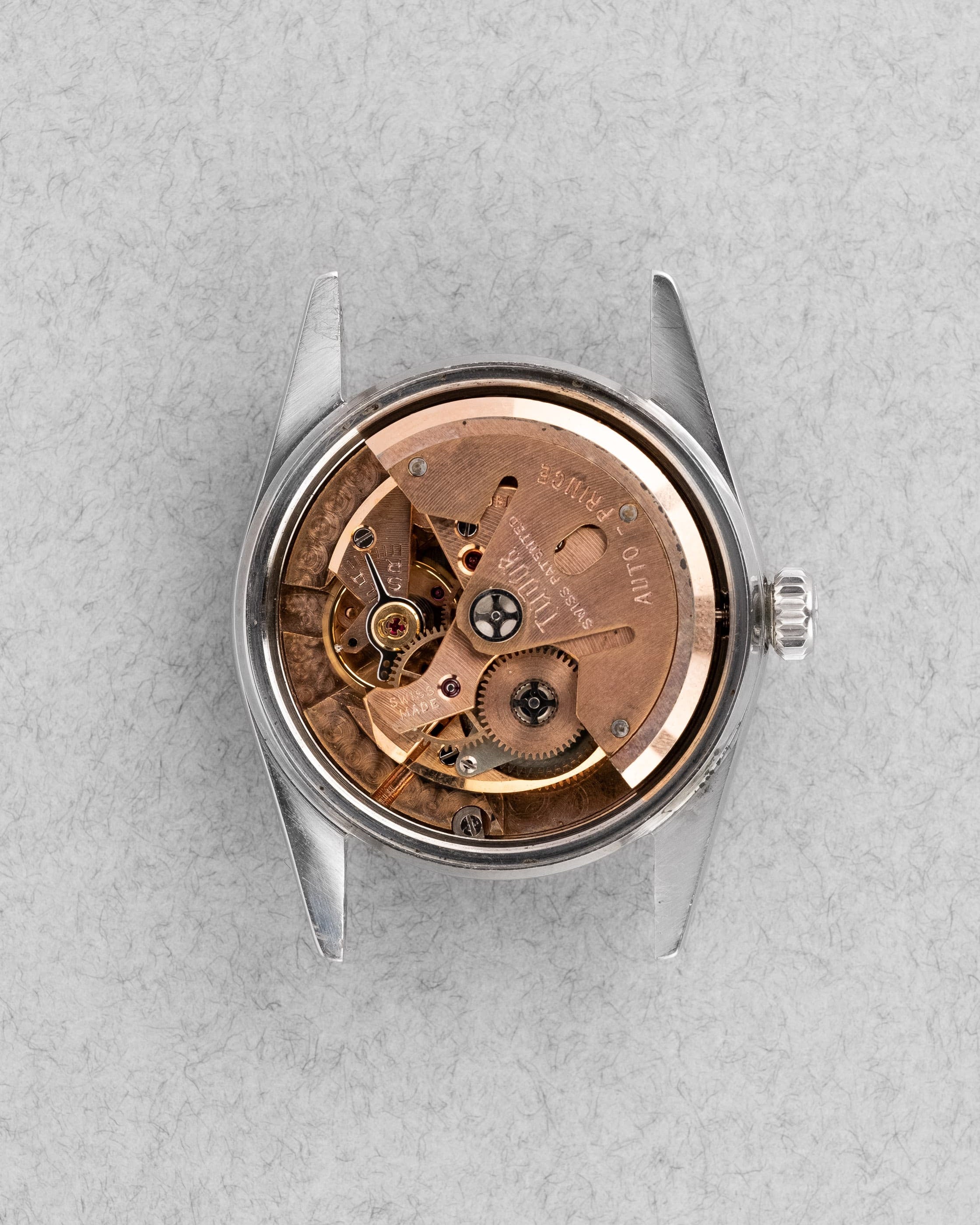 L8YQ Tudor Prince Oysterdate réf. 7914 de 1957 – Cadran nid d'abeille et date roulette - Movement