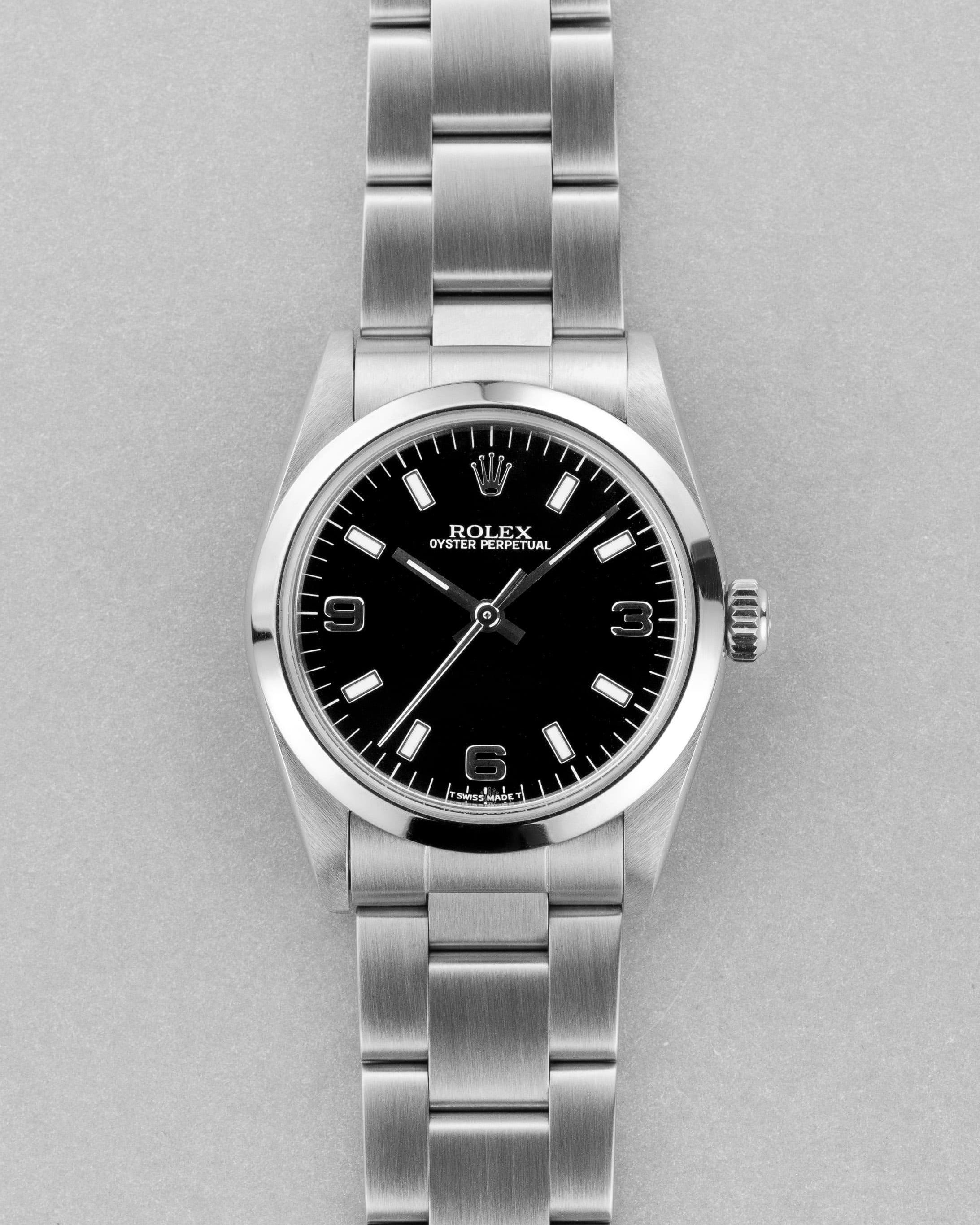 LDVZ Rolex Oyster Perpetual 31 ref. 77080 del 1999 – Quadrante nero « Explorer 3-6-9 » - Fronte