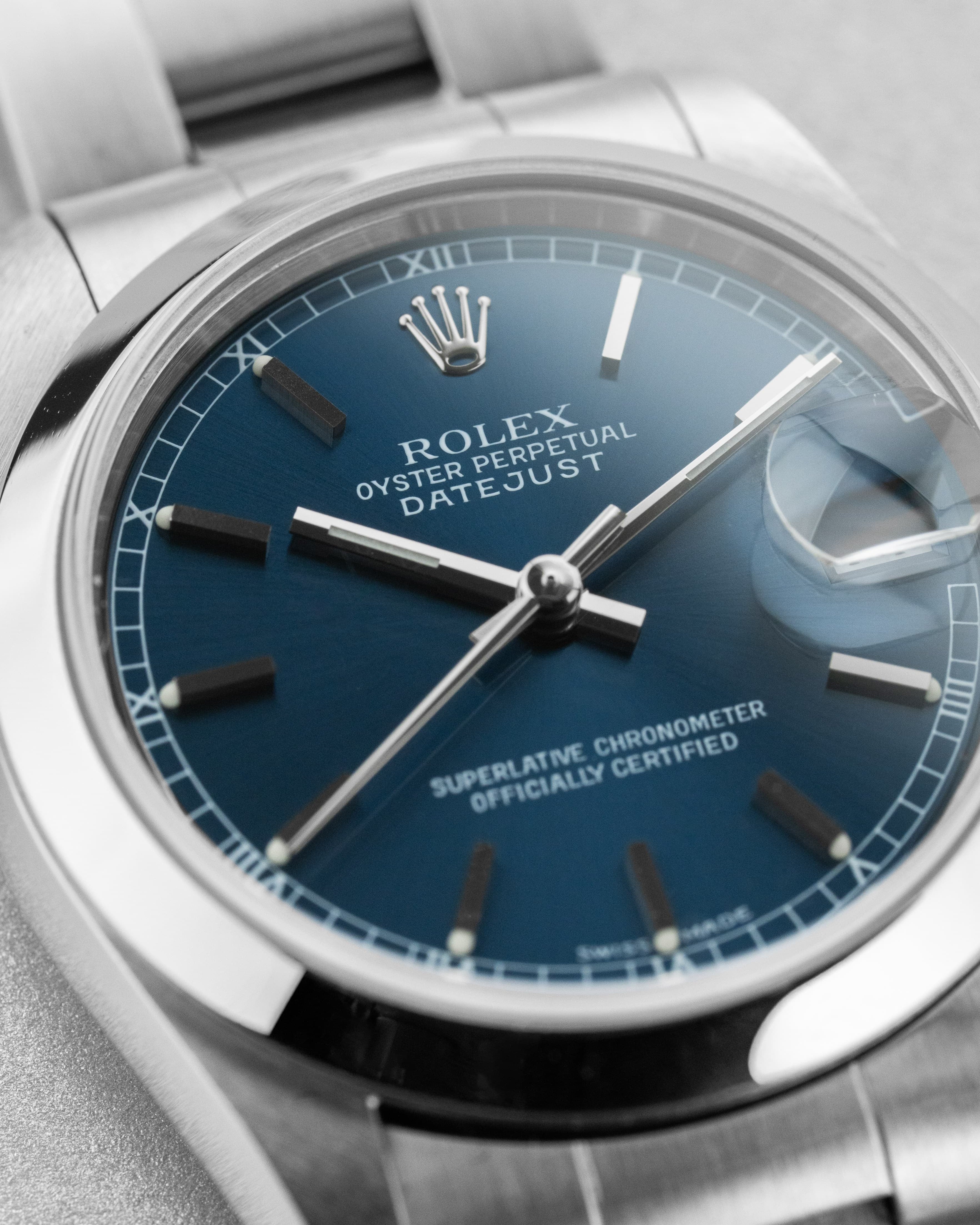 LENC Rolex Datejust 31 réf. 78240 de 2000 – Cadran bleu, Parfait état, Sticker Rolex d’origine - Dial