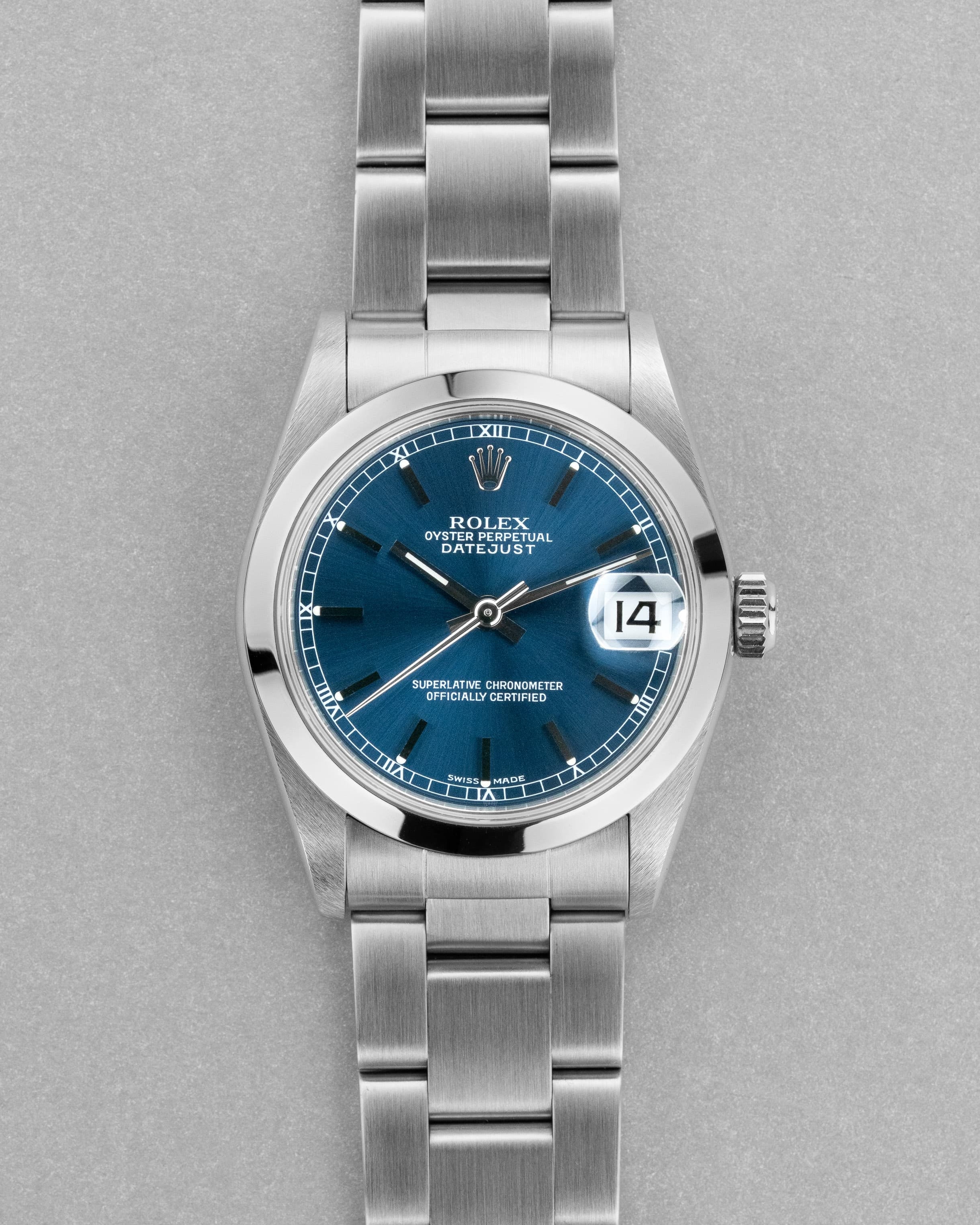 LENC Rolex Datejust 31 réf. 78240 de 2000 – Cadran bleu, Parfait état, Sticker Rolex d’origine - Front