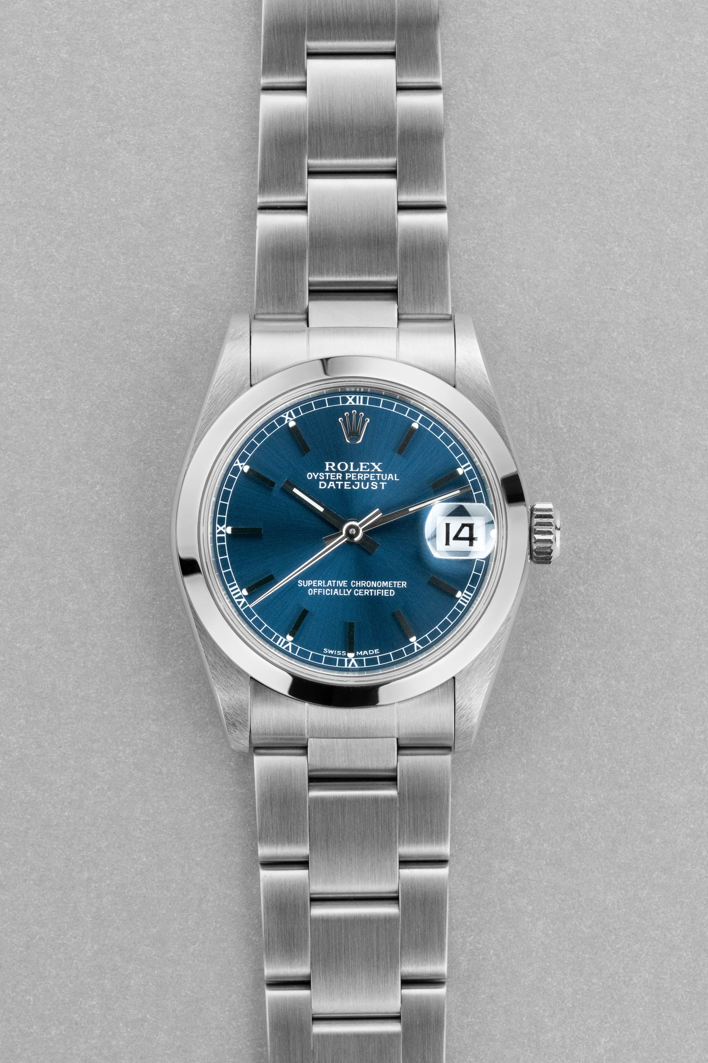 LENC Rolex Datejust 31 ref. 78240 de 2000 – Mostrador azul, Estado perfeito, Autocolante Rolex de origem - Frente
