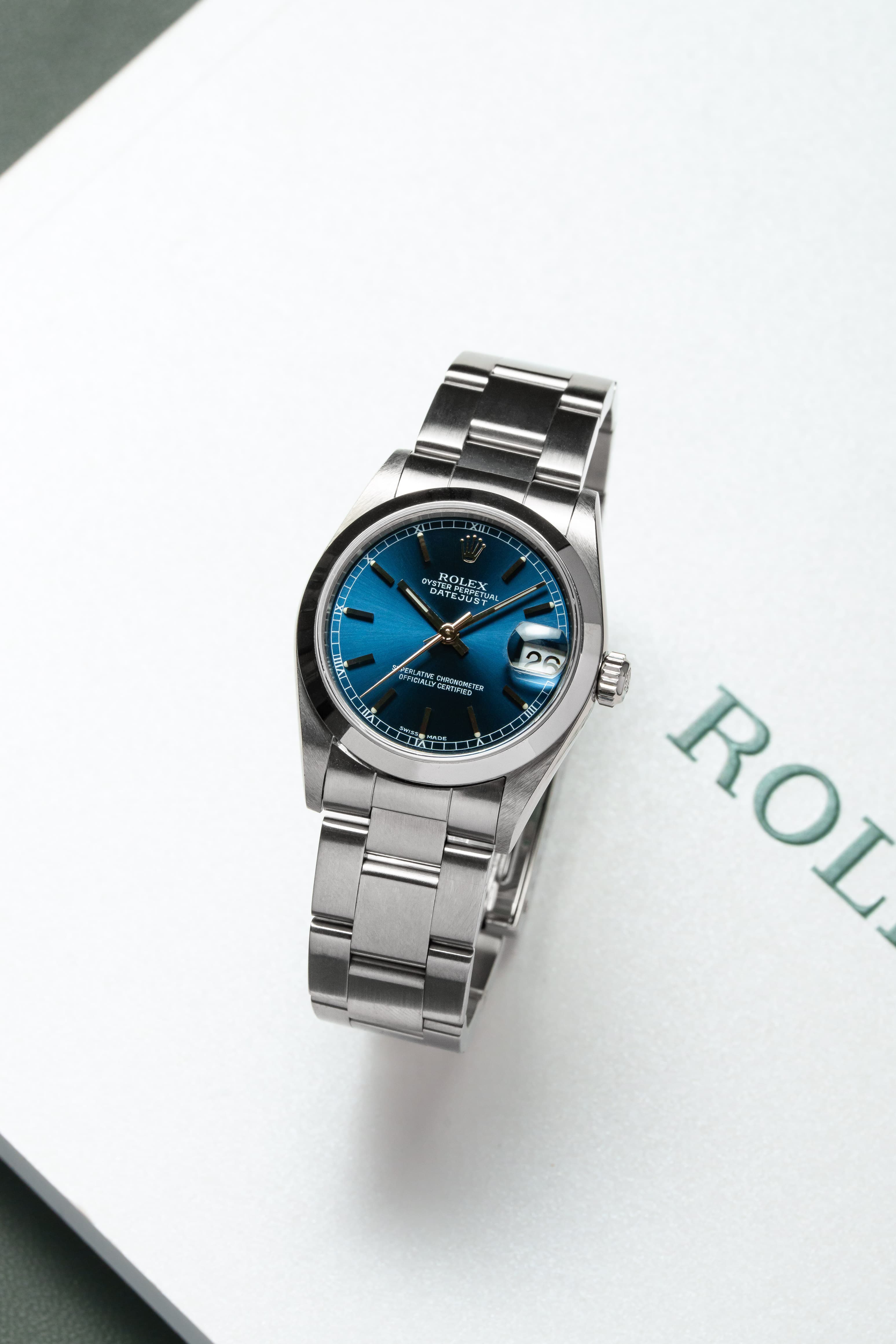 LENC Rolex Datejust 31 ref. 78240 de 2000 – Mostrador azul, Estado perfeito, Autocolante Rolex de origem - Lifestyle