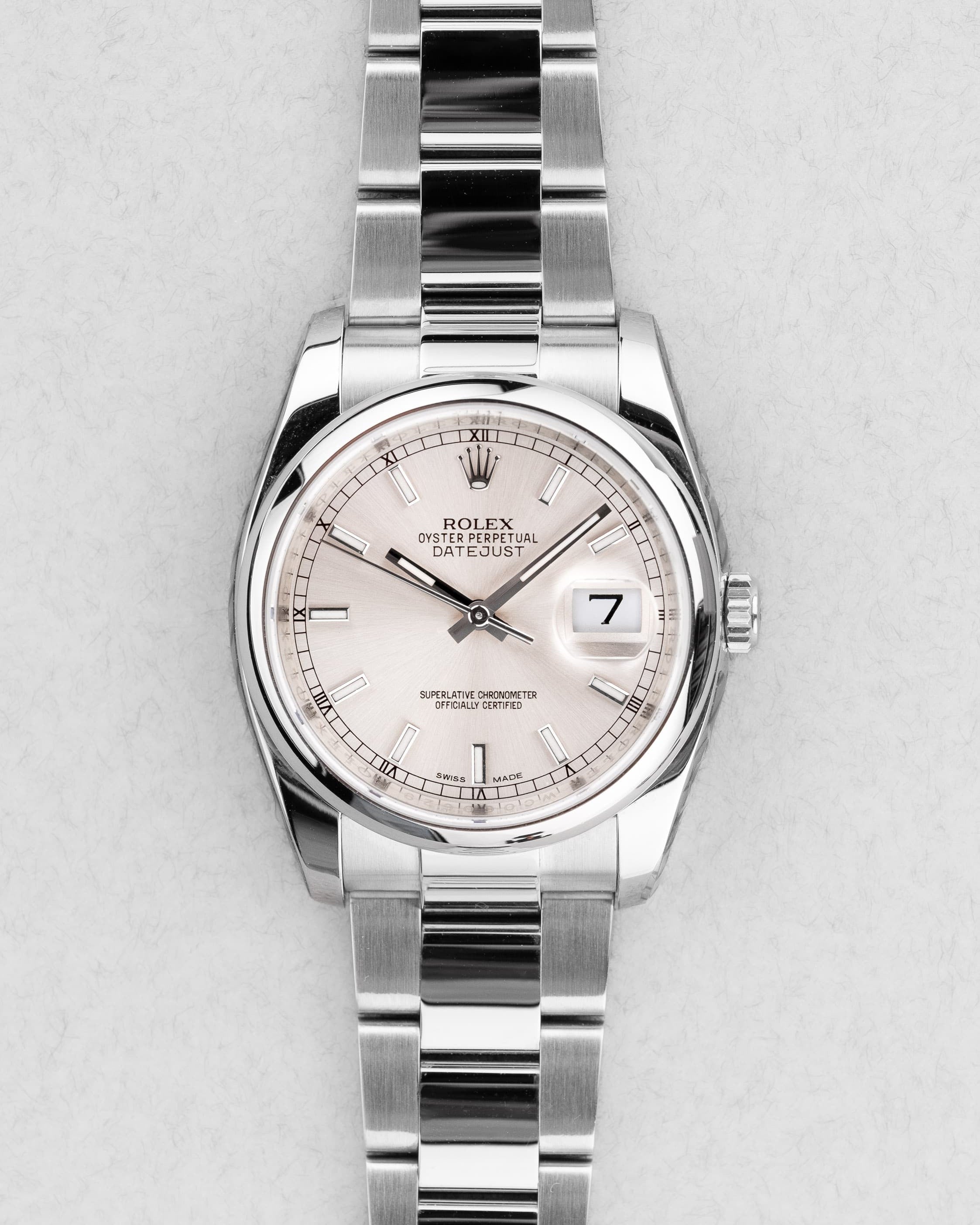 LR58 Rolex Datejust réf. 116200 circa 2015 – Cadran « Silver » - Front