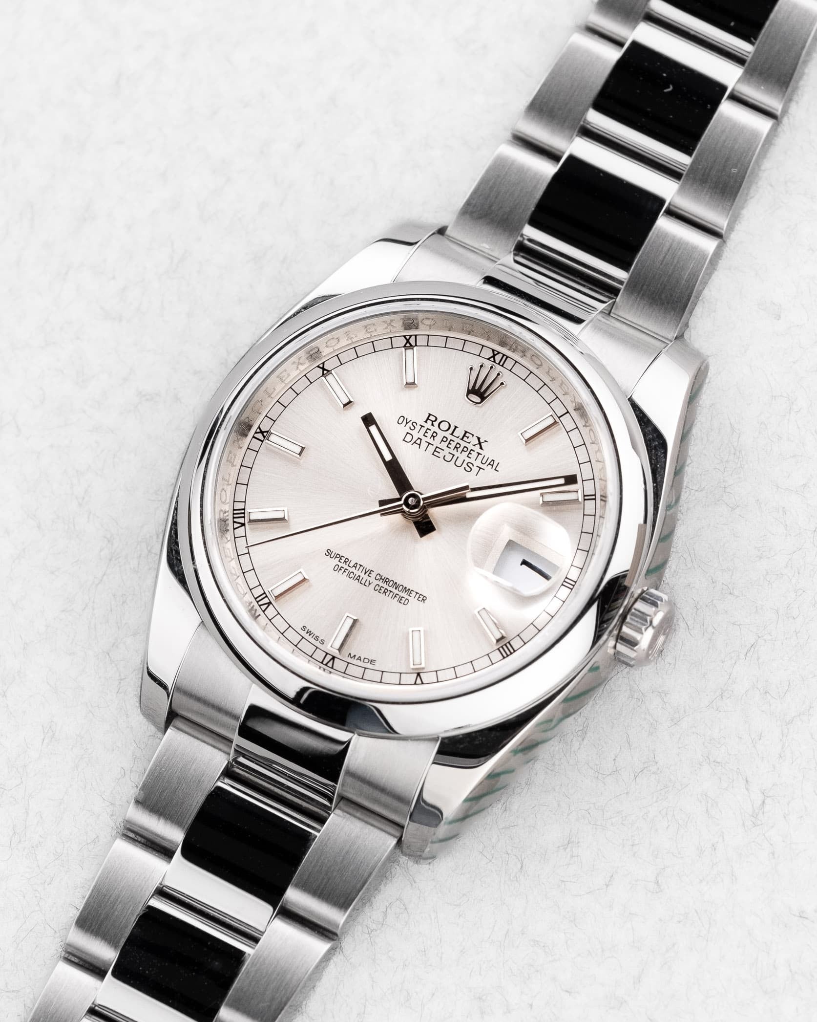 LR58 Rolex Datejust réf. 116200 circa 2015 – Cadran « Silver » - Three Quarters