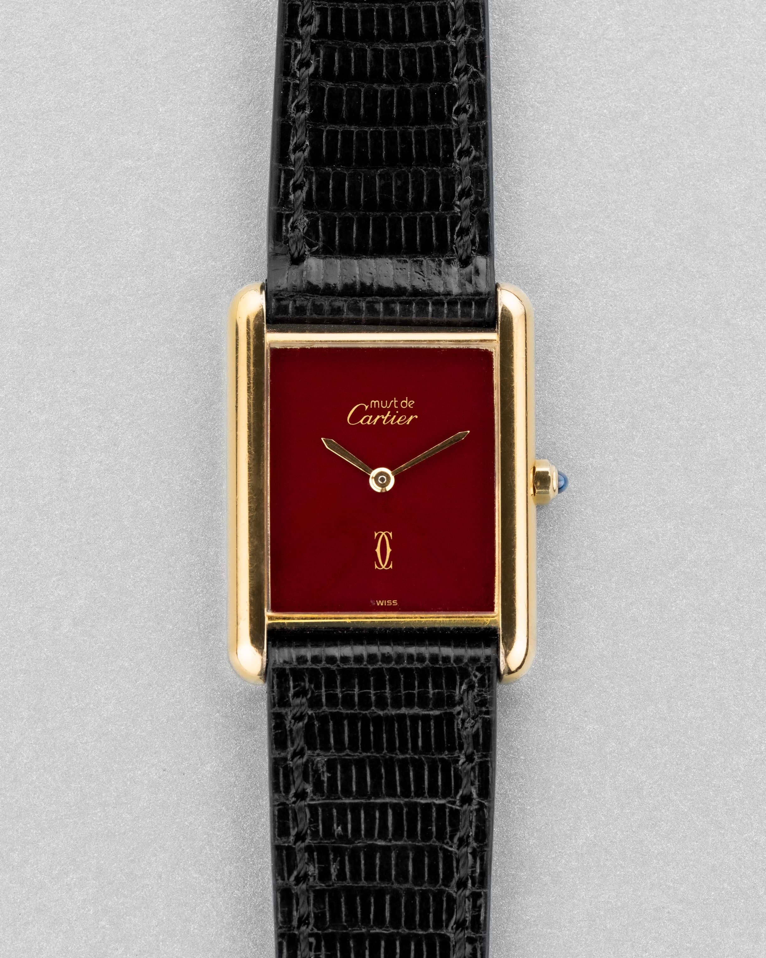 LURT Cartier Tank Must Quartz GM 6 «Red/Burgundy Dial» - Fronte