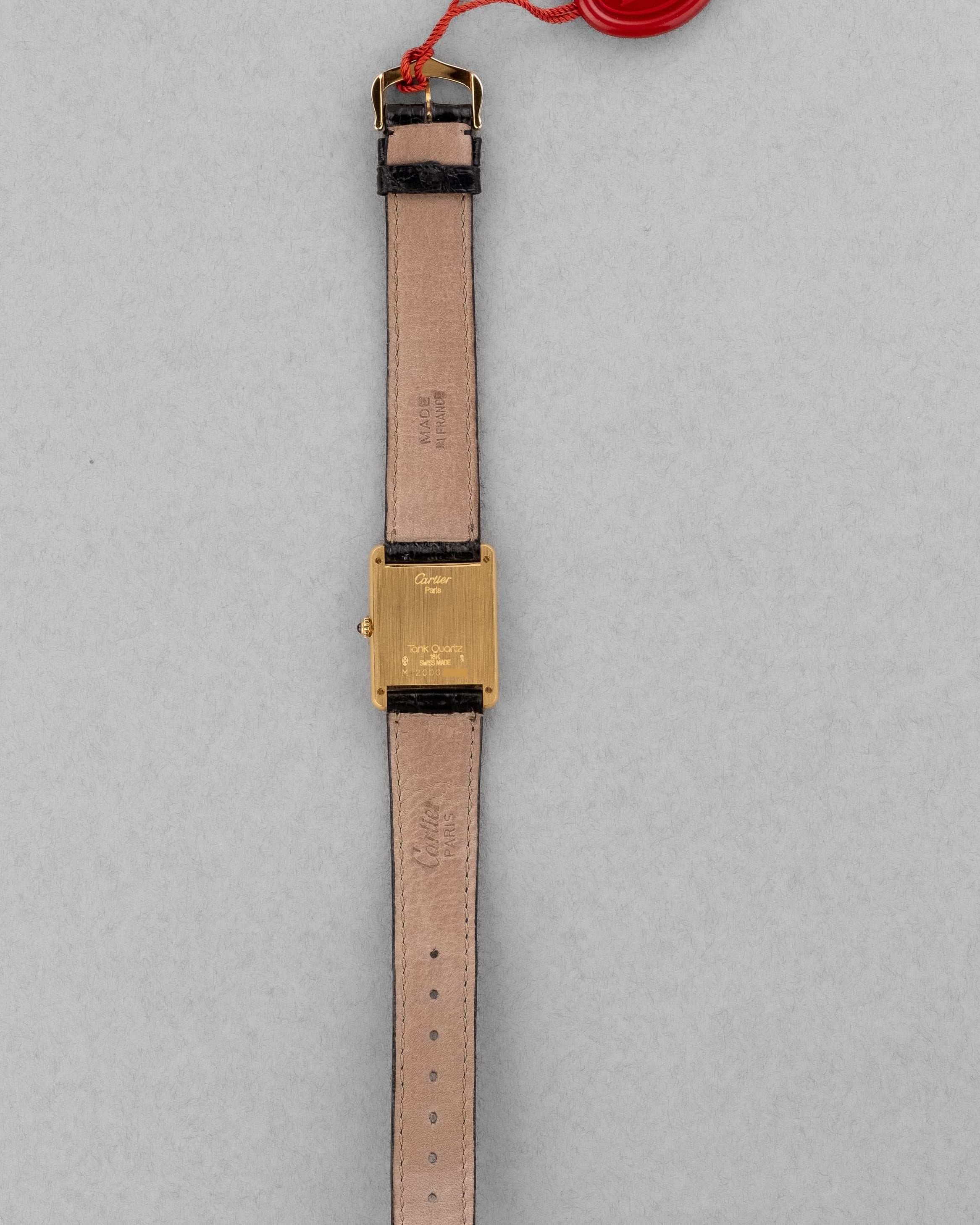 LY4T-pO Cartier Tank Louis réf. M2000 en or jaune, circa 1990 – Parfait état - Overview