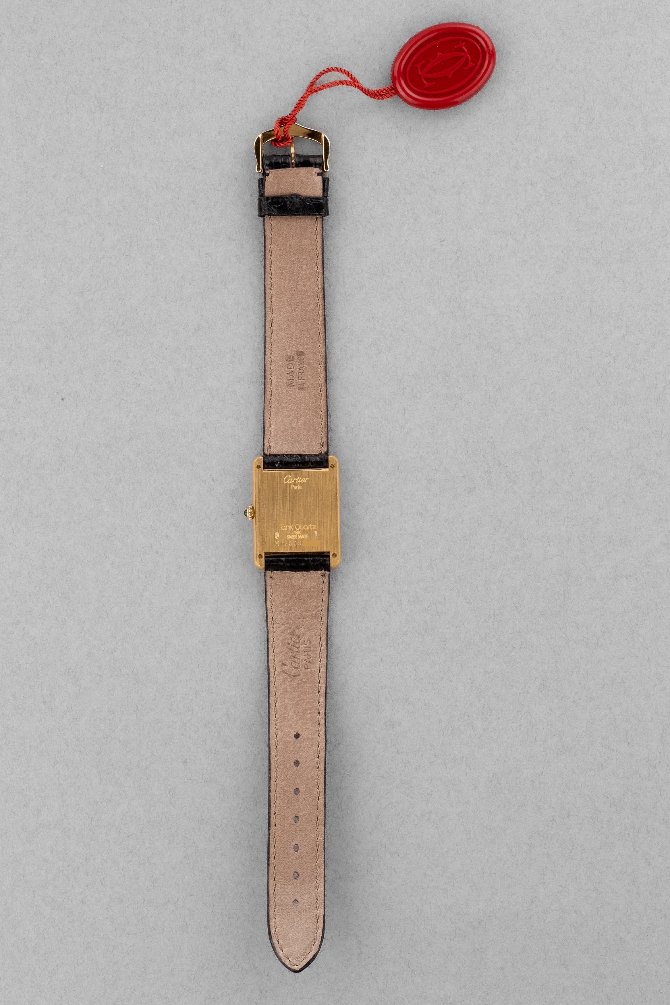 LY4T-pO Cartier Tank Louis réf. M2000 en or jaune, circa 1990 – Parfait état - Overview