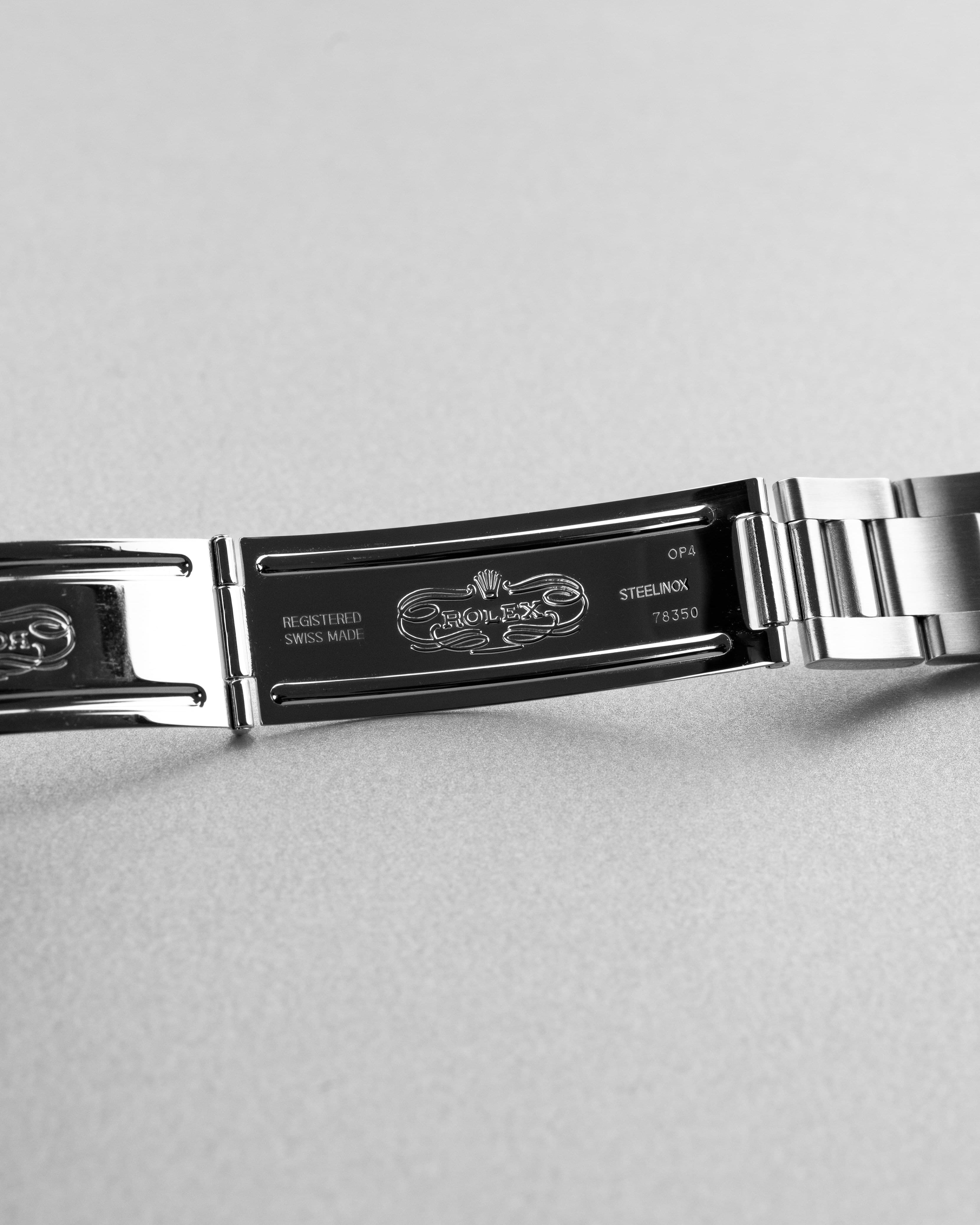LYH7 Rolex Air-King ref. 14000M del 2006 – Quadrante blu « Explorer 3-6-9 » e Garanzia Rolex - Fibbia interno