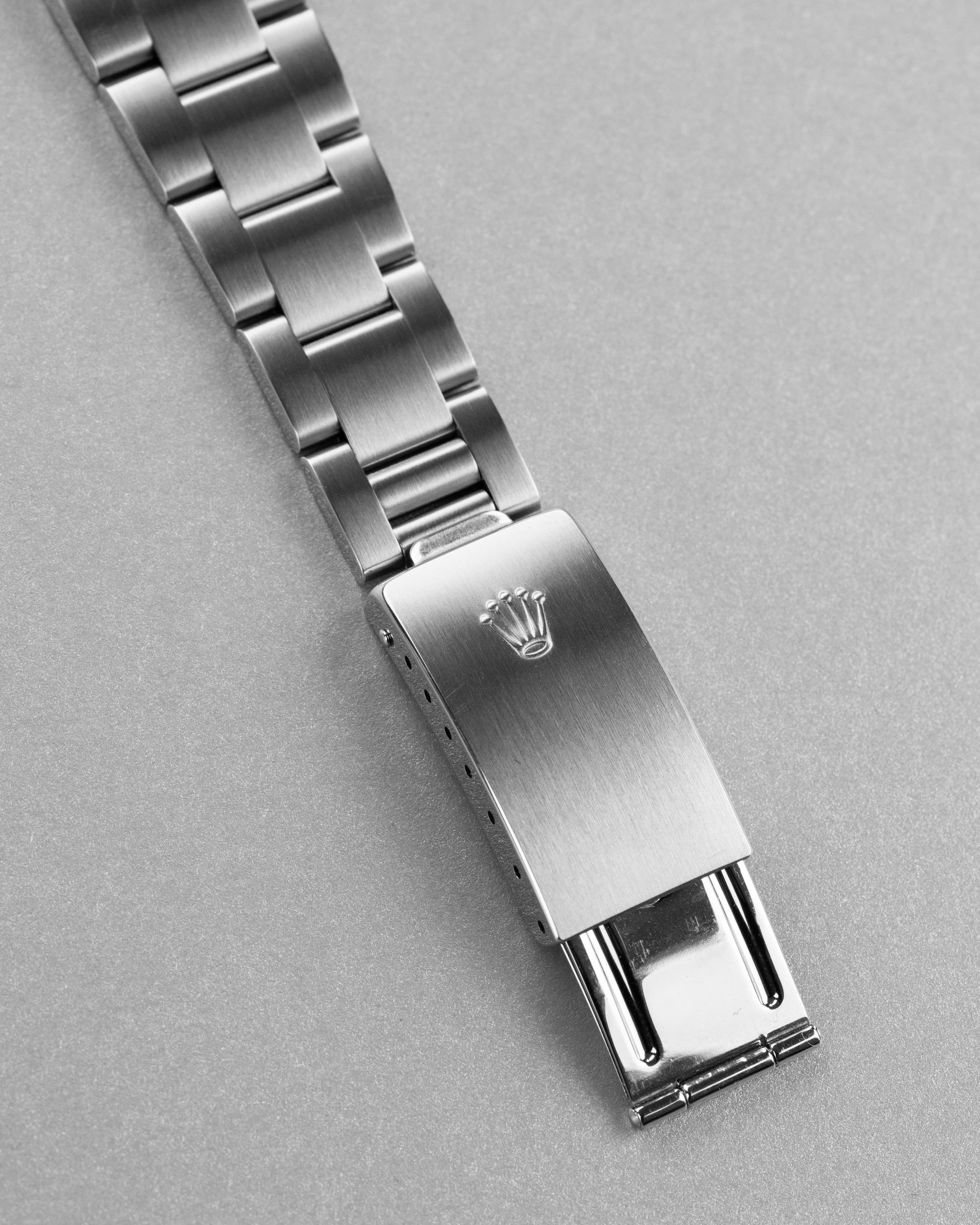 LYH7 Rolex Air-King ref. 14000M del 2006 – Quadrante blu « Explorer 3-6-9 » e Garanzia Rolex - Fibbia esterno
